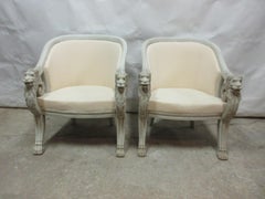 2 Lions Head Berger Chairs