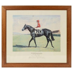 2 Lithographies représentant le vainqueur de chevaux  Pour Alexandra