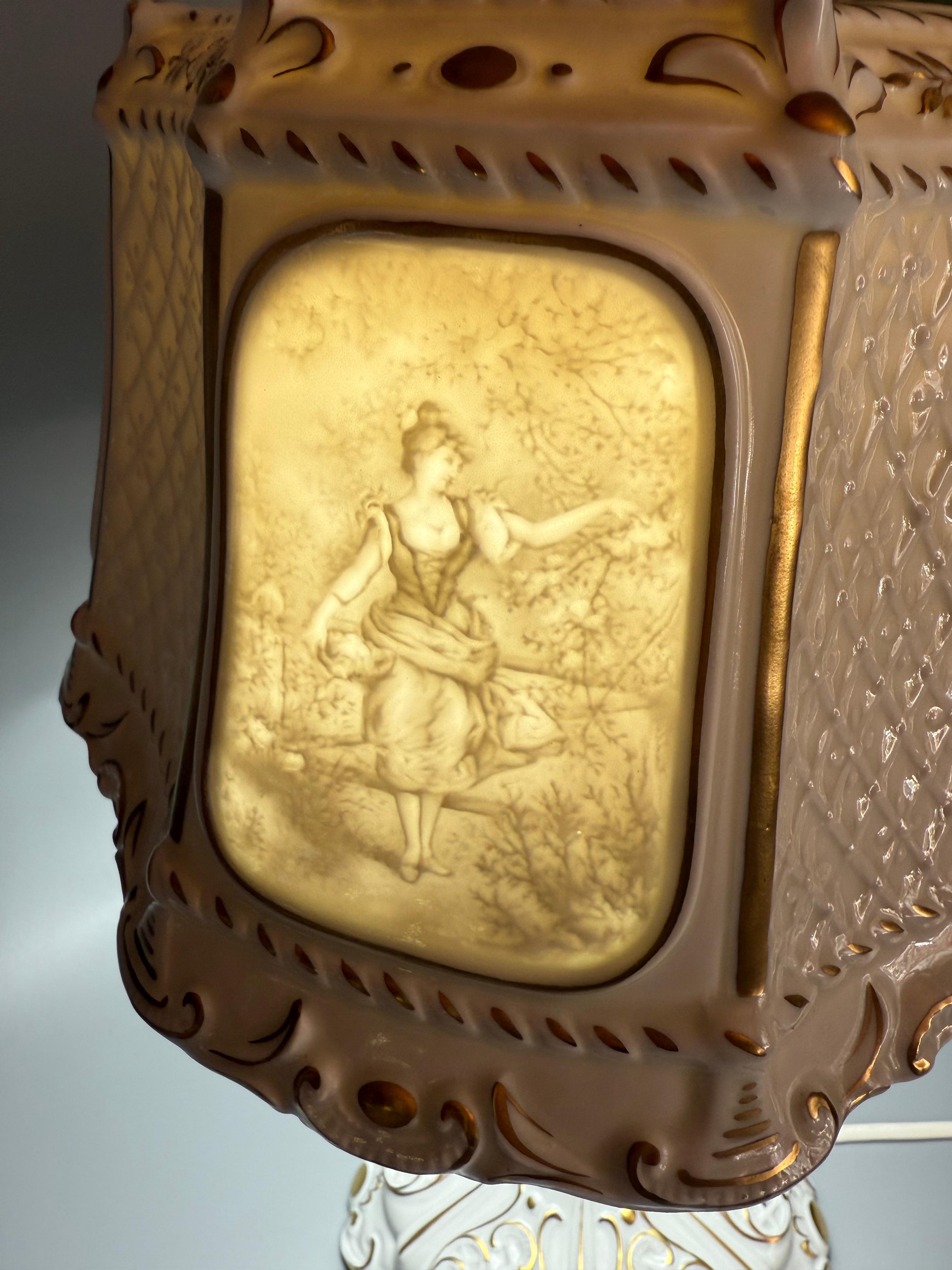 2 Lithophan-Porzellanlampen Schierholz, PMP, Plaue, 1970er Jahre im Zustand „Gut“ im Angebot in Uppsala , SE