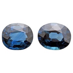 2 Loose Sapphires, Oval, Faceted, 2.61 Ct 'Heated'