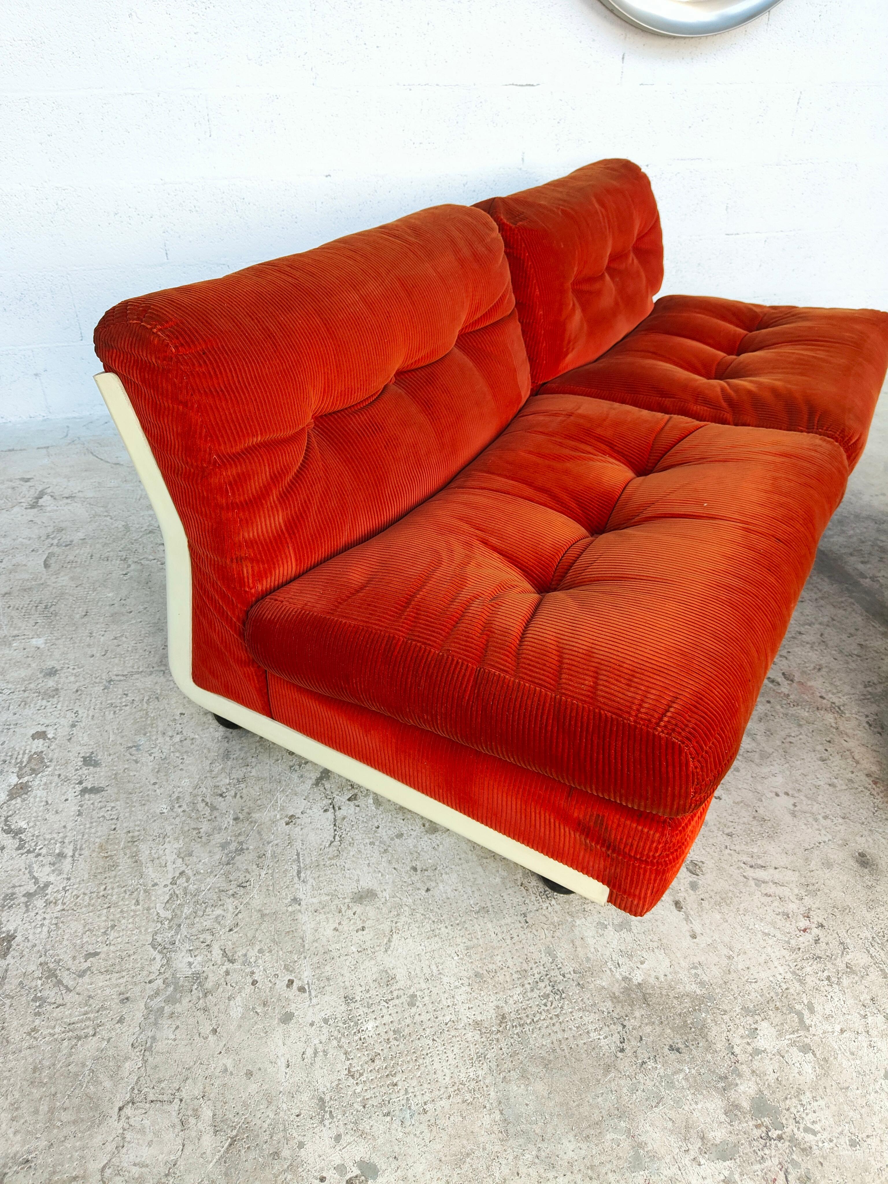 2 Lounge Chairs and a Low Table Amanta by Mario Bellini for B&B Italia 70s In Good Condition In Padova, IT