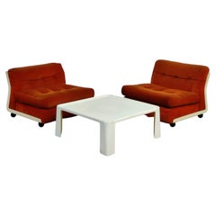 2 Lounge Chairs and a Low Table Amanta by Mario Bellini for B&B Italia 70s