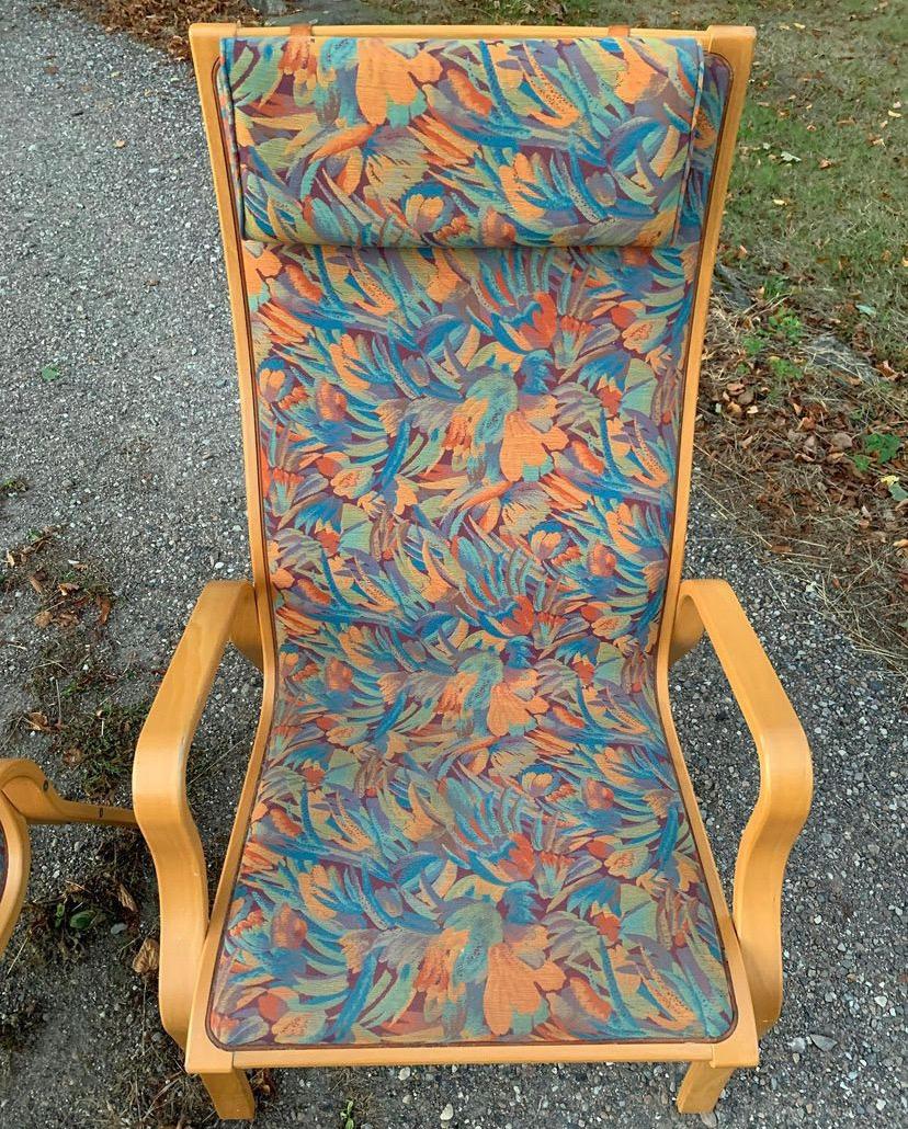 Late 20th Century 2 Lounge Chairs by Danish Skovby and Amazing Upholstery by Ole Kortzau For Sale
