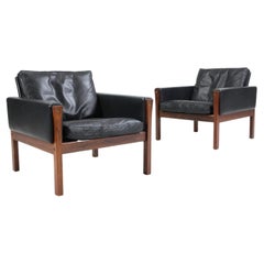 Retro 2 lounge chairs Model AP 62 by Hans J. Wegner