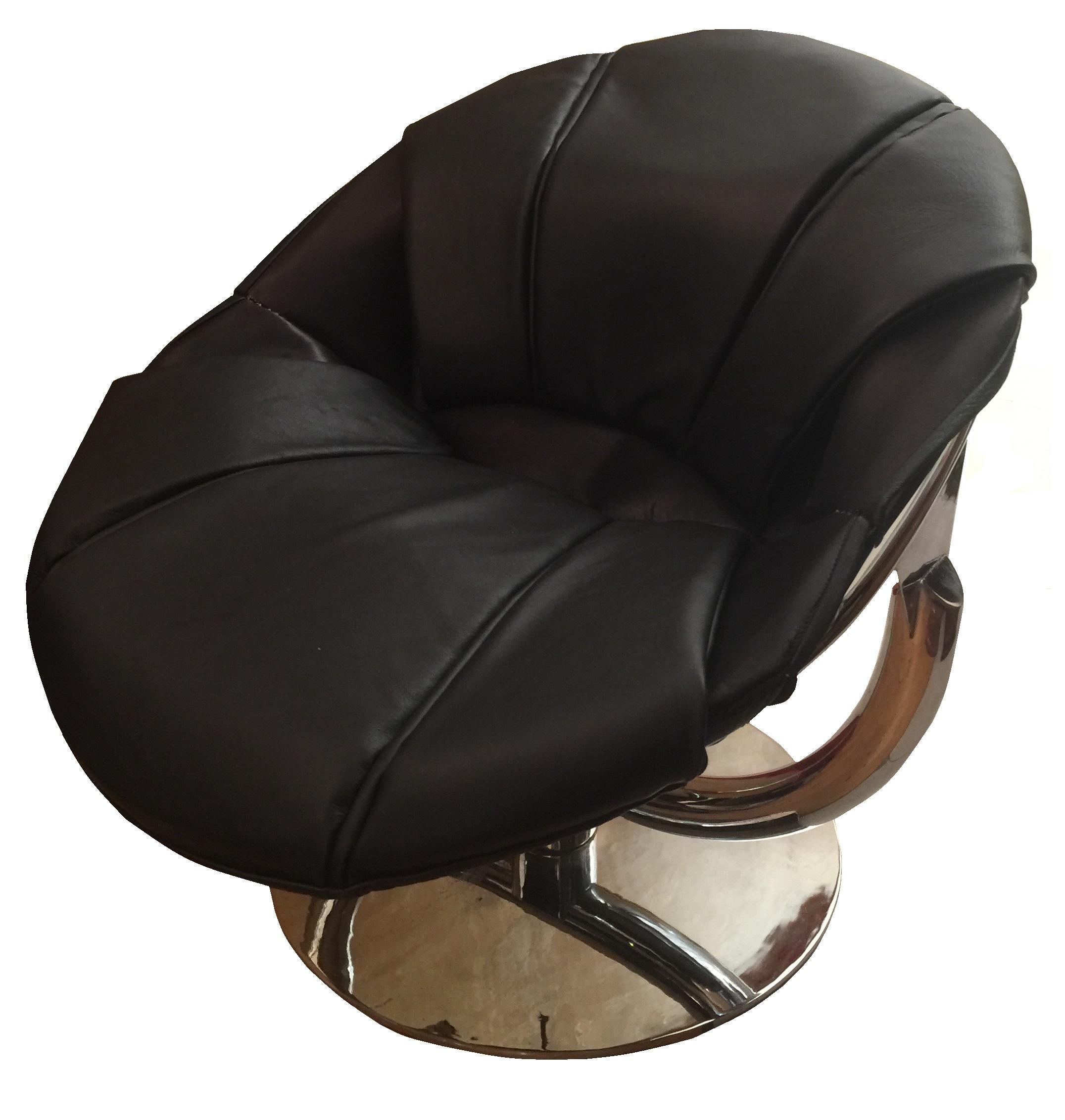 Leather 2 Lounge Chairs, Year: 1967, Design: Horacio Baliero, Argentine Designer  For Sale