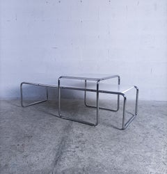 2 niedrige Tische „Laccio“ von Marcel Breuer für Gavina, 70er Jahre