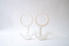 2 Wandhaken aus Lucite, um die 1970er Jahre