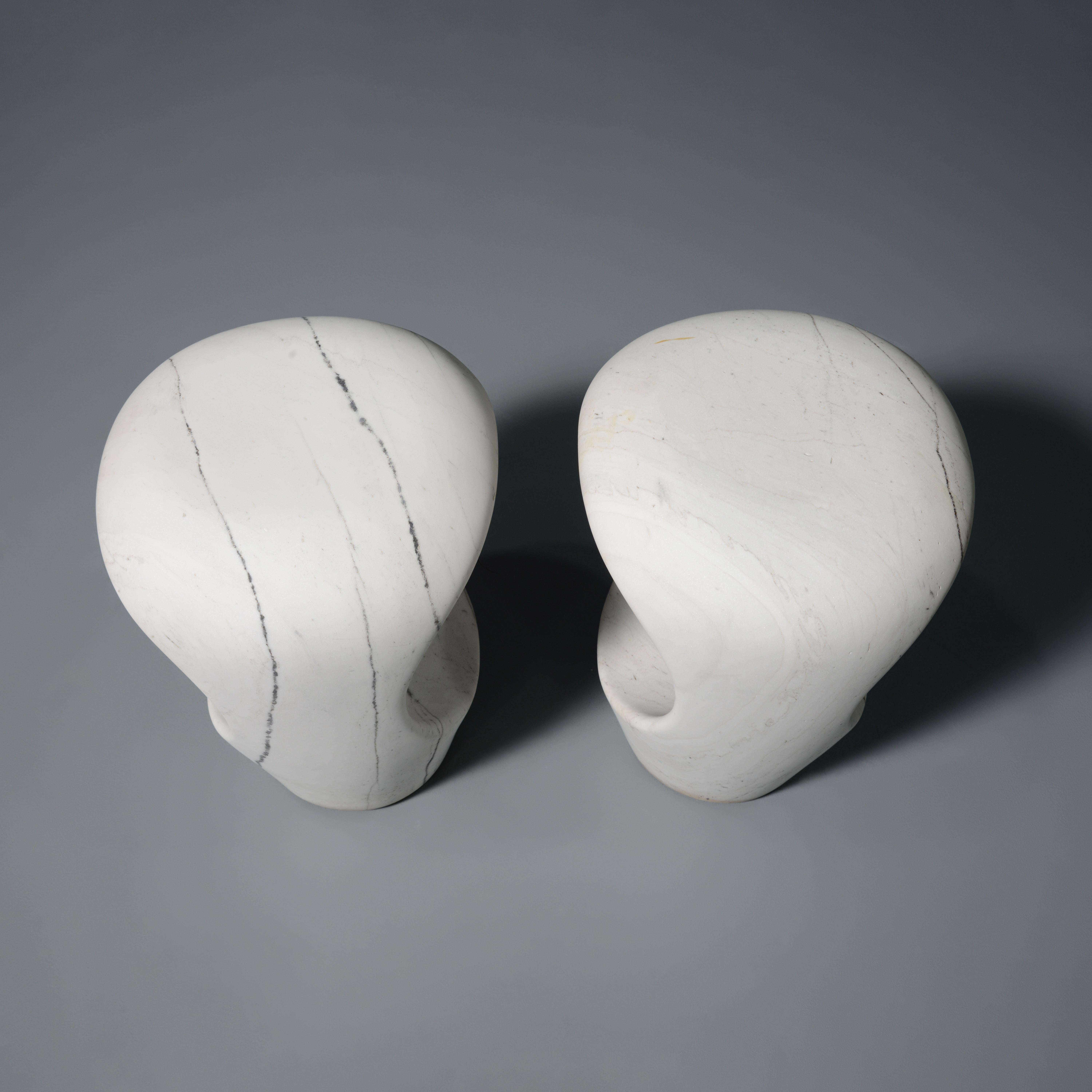 Contemporary 2 Marc Kurlander ADAM Marble Occasional Tables / Stools For Sale