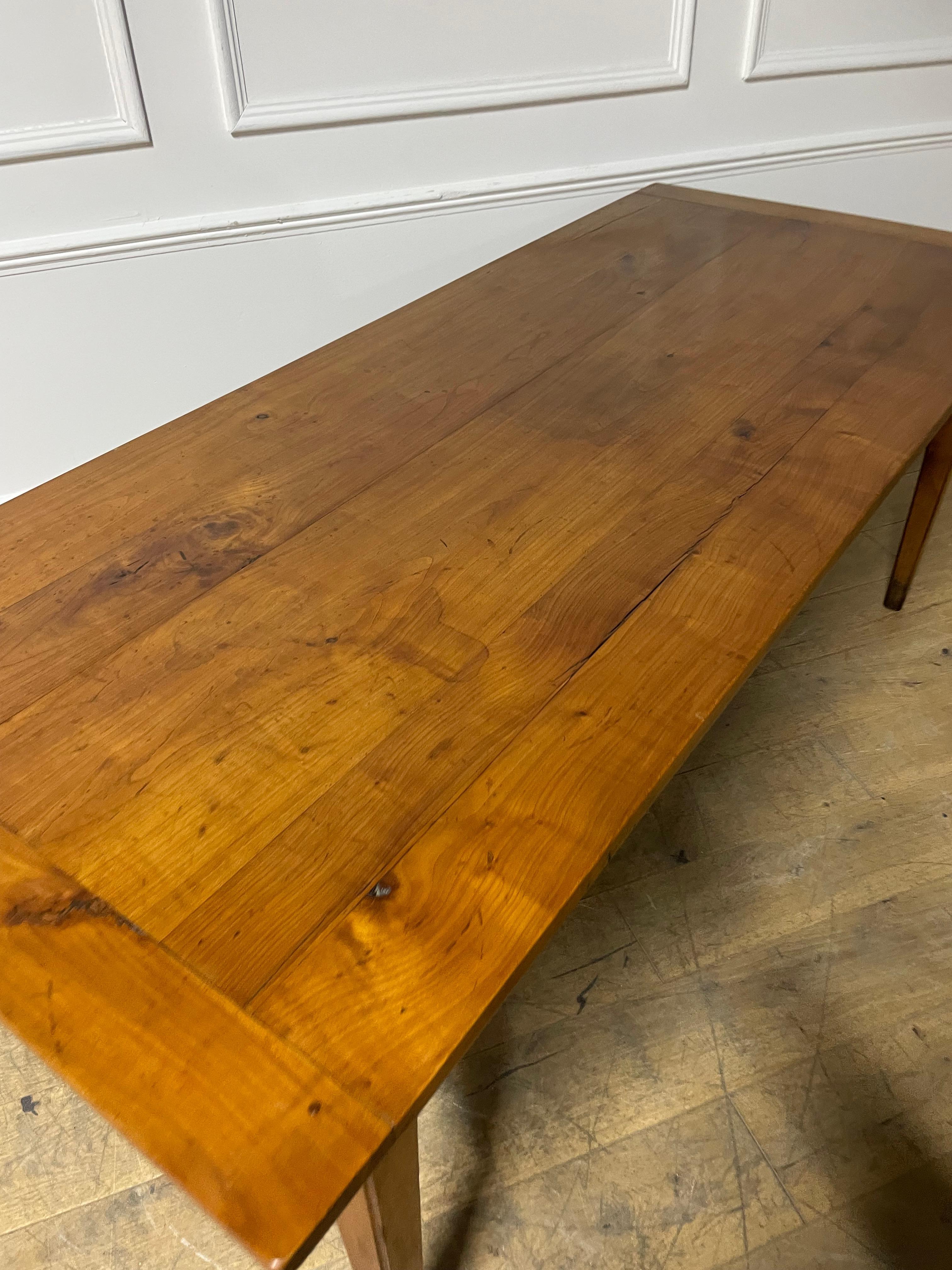 2 meter cherry wood farm house table 3