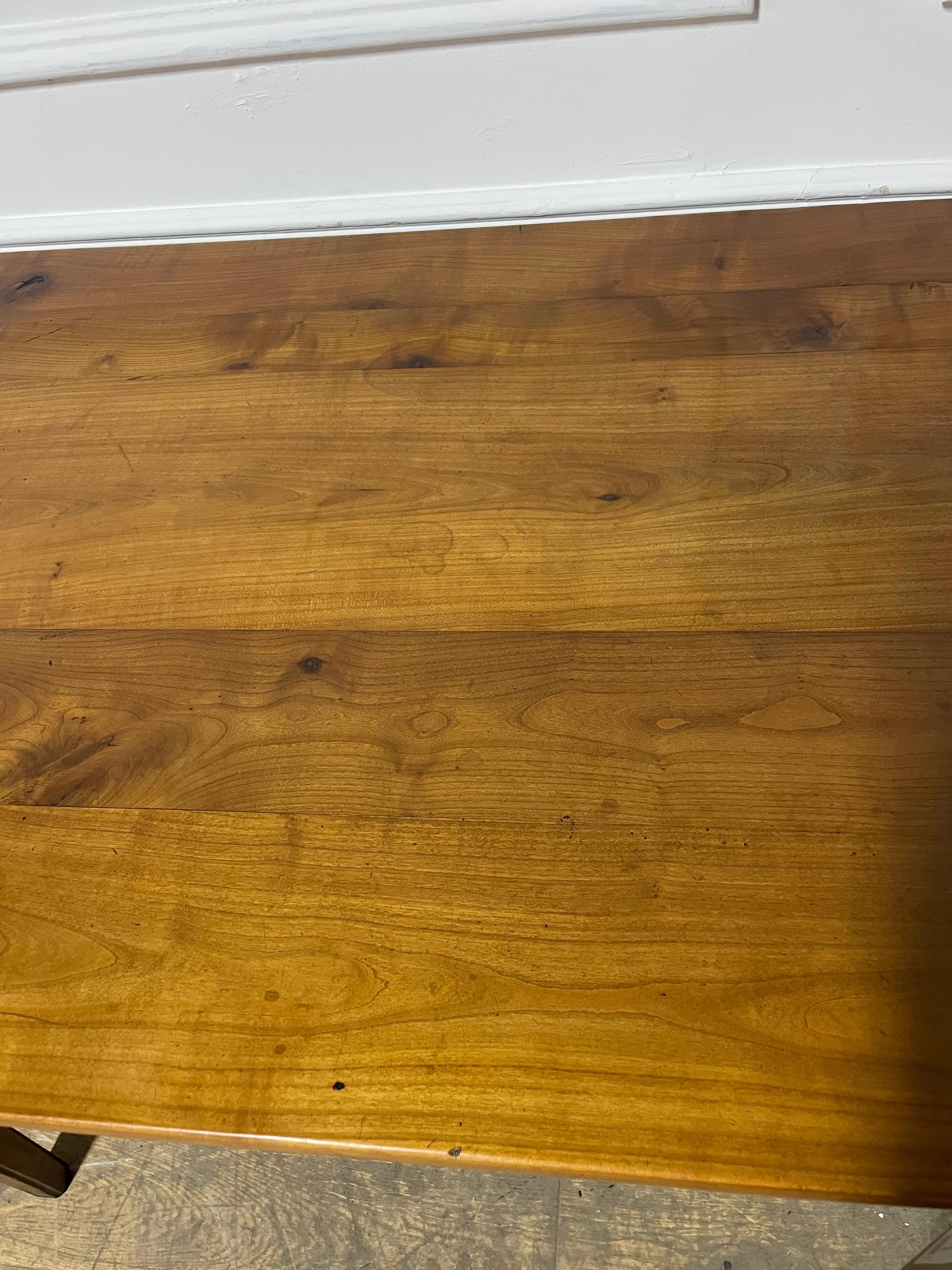 2 meter cherry wood farm house table 6