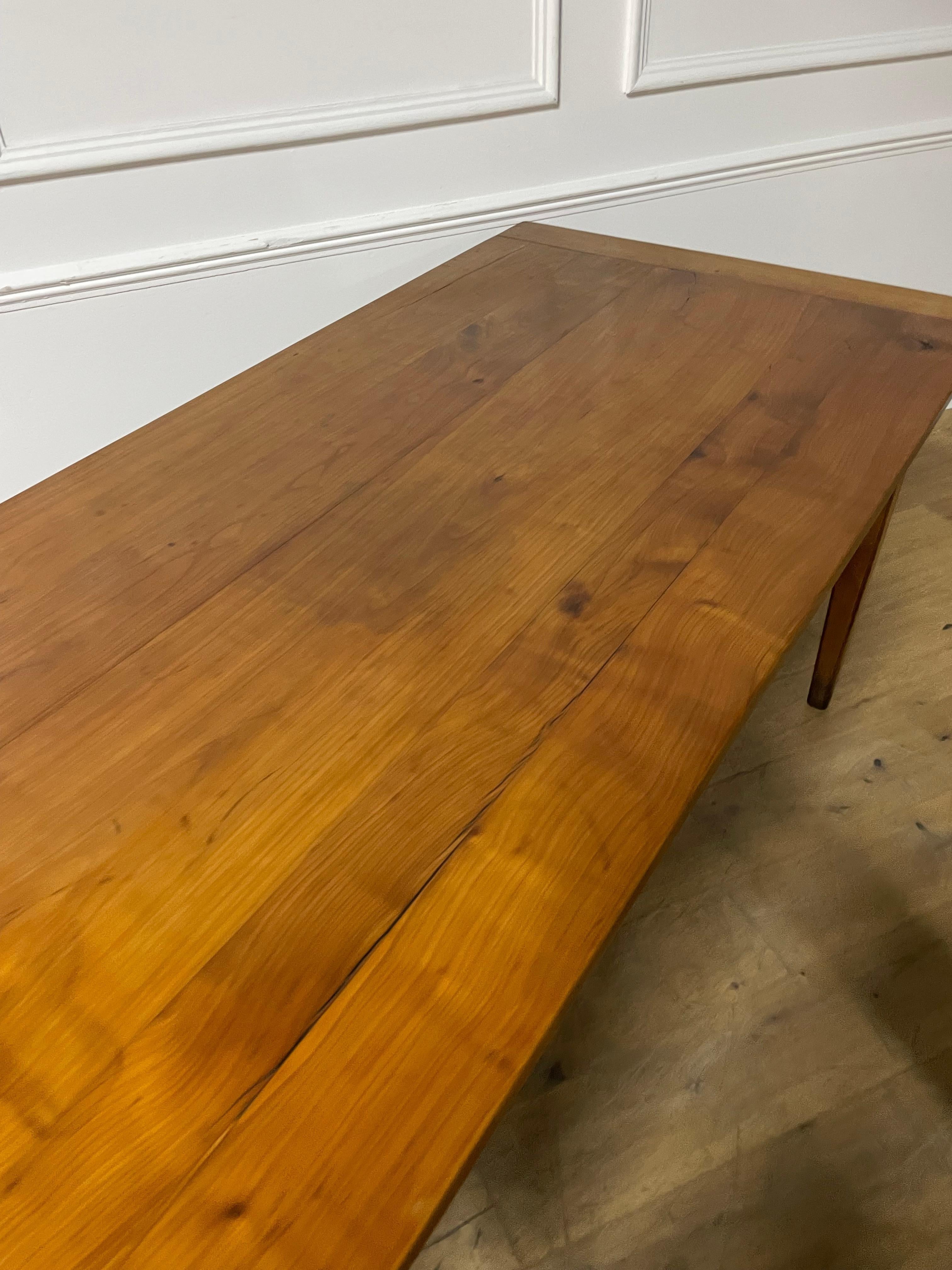 2 meter cherry wood farm house table 2