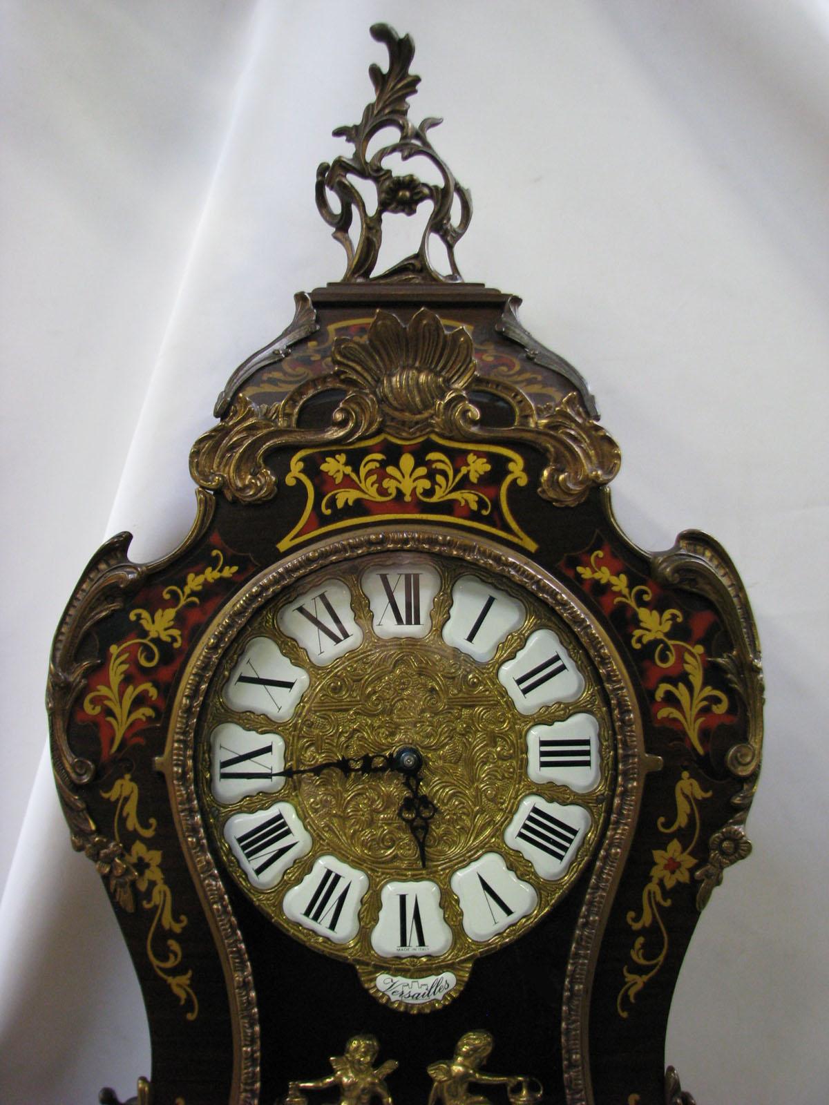 High Boulle Clock on a Column Kienzle Movement, Second Half of the 20th Century For Sale 3