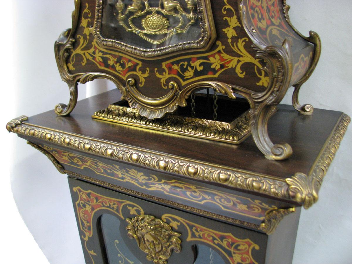 High Boulle Clock on a Column Kienzle Movement, Second Half of the 20th Century For Sale 6