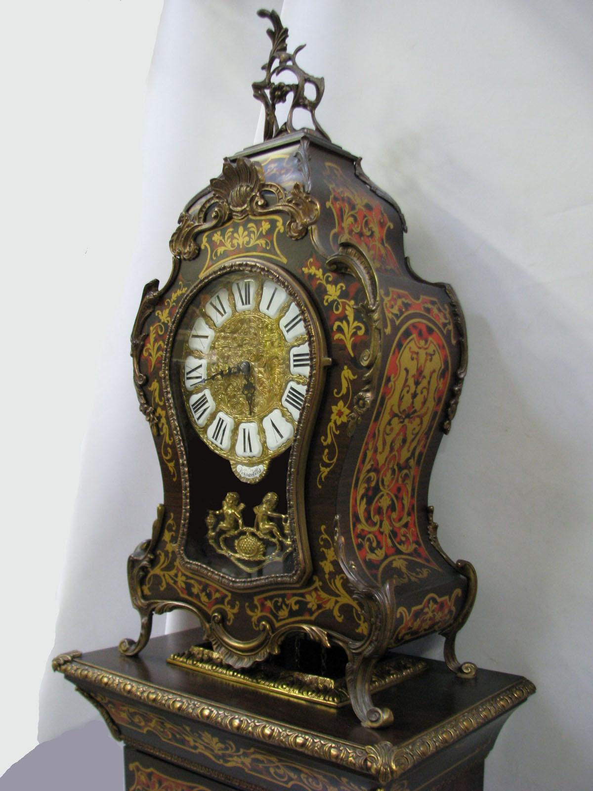 High Boulle Clock on a Column Kienzle Movement, Second Half of the 20th Century For Sale 1