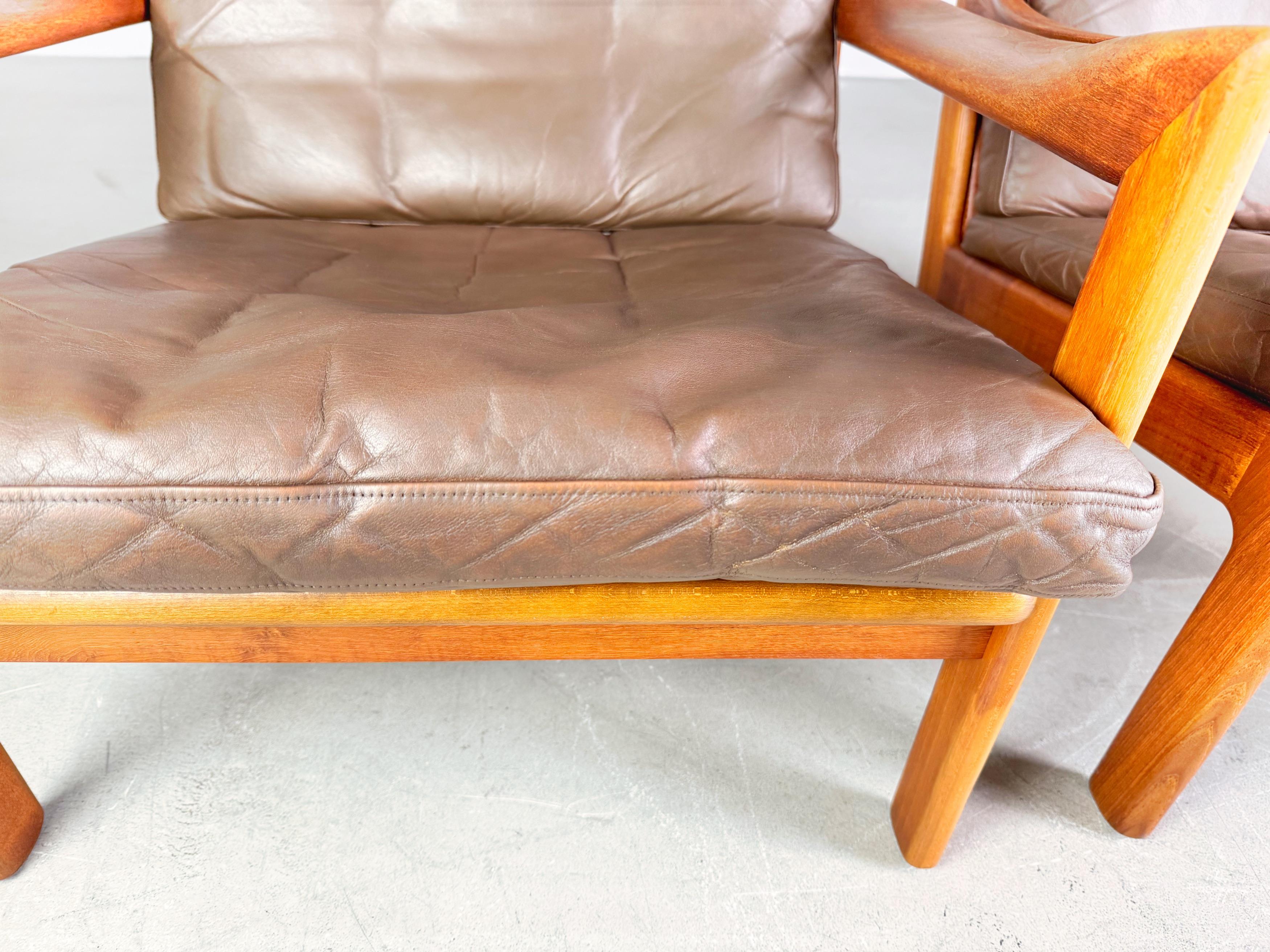 2 sillones Mid Century Niels Eilersen Illum Wikkelsø Butaca Teca en venta 4