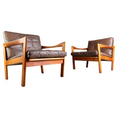 2 sillones Mid Century Niels Eilersen Illum Wikkelsø Butaca Teca