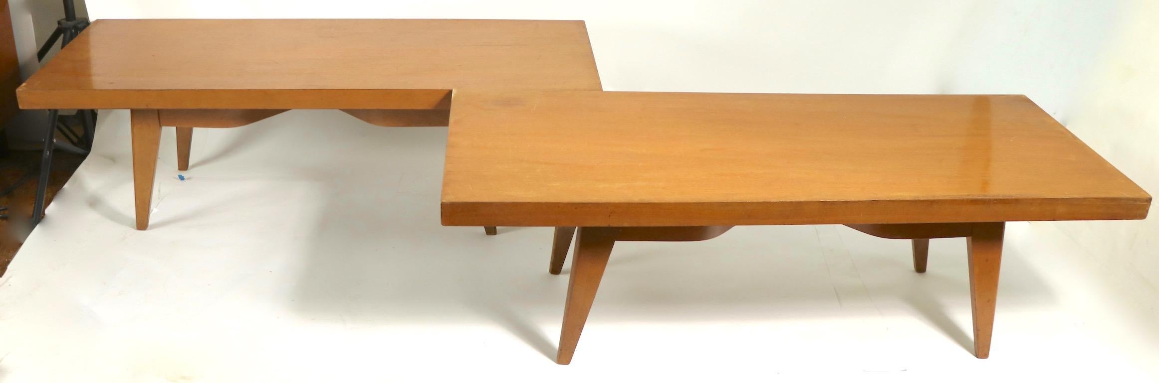 2 Mid Century Coffee Tables attributed to Russel Wright For Sale 2