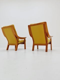 2 Mid century easy lounge chairs by P.Jeppesen in solid teak