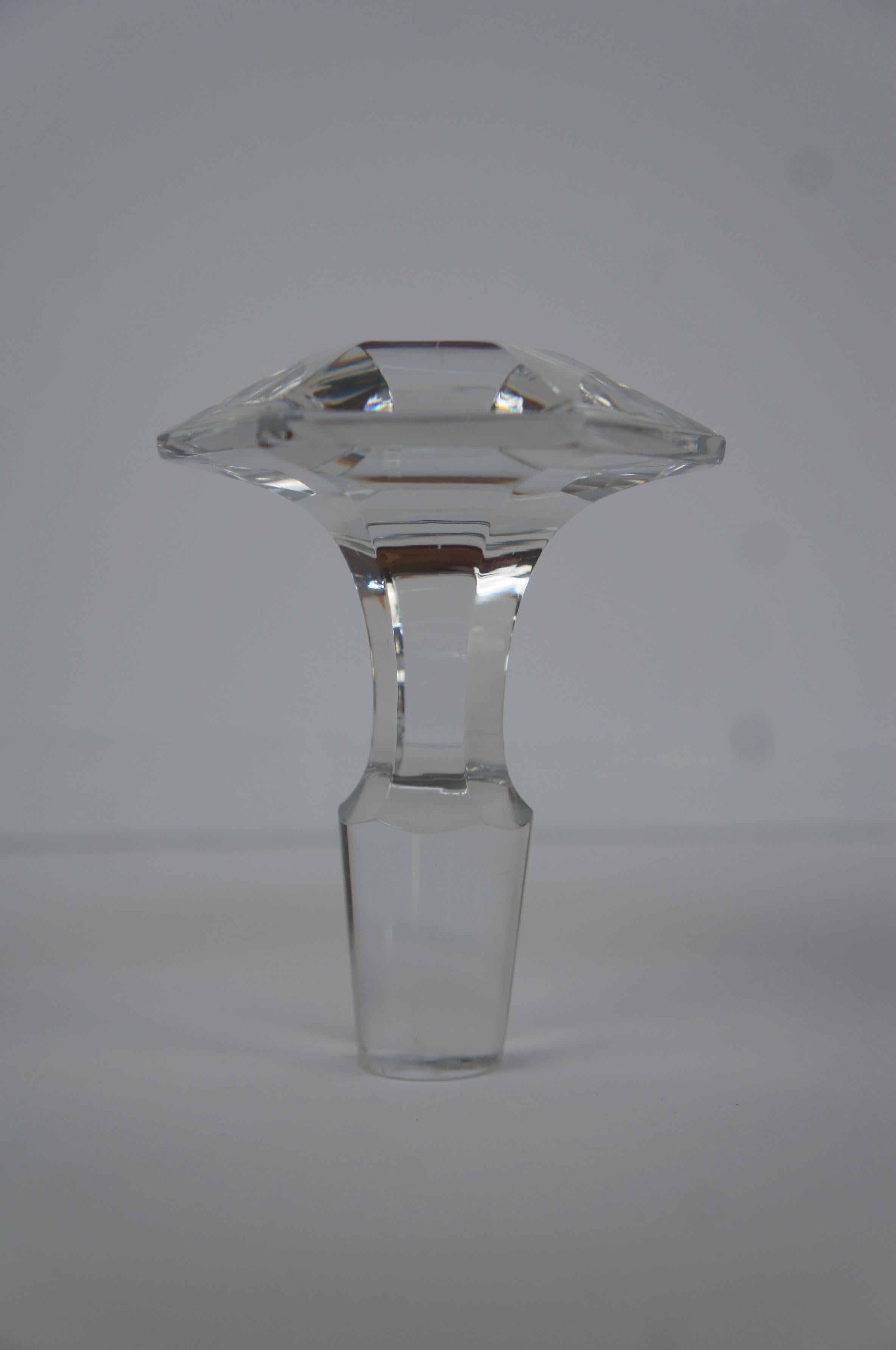 2 Mid Century French Baccarat Crystal Bretagne Whiskey Liquor Decanter Bottles 7