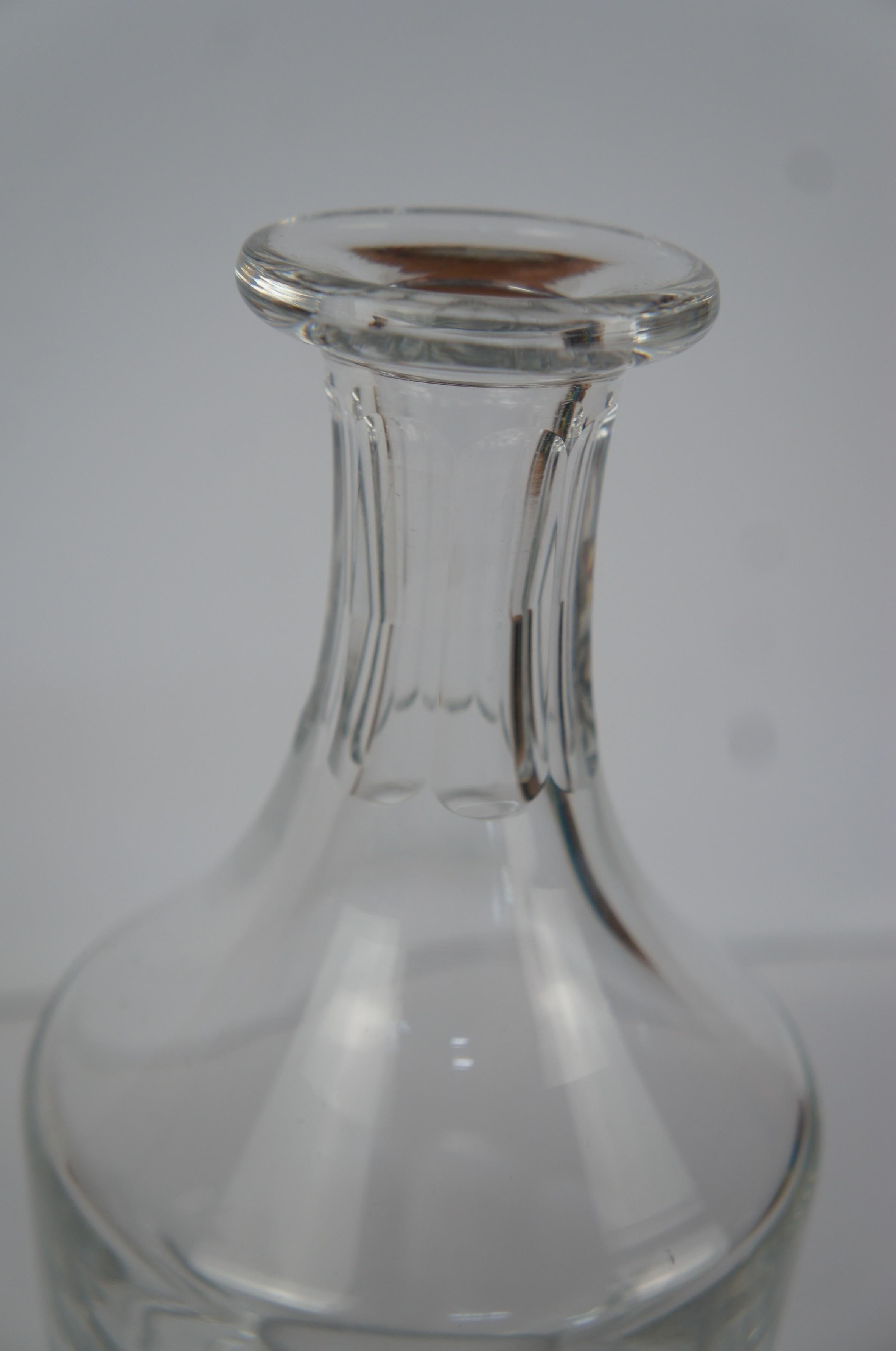 2 Mid Century French Baccarat Crystal Bretagne Whiskey Liquor Decanter Bottles 2