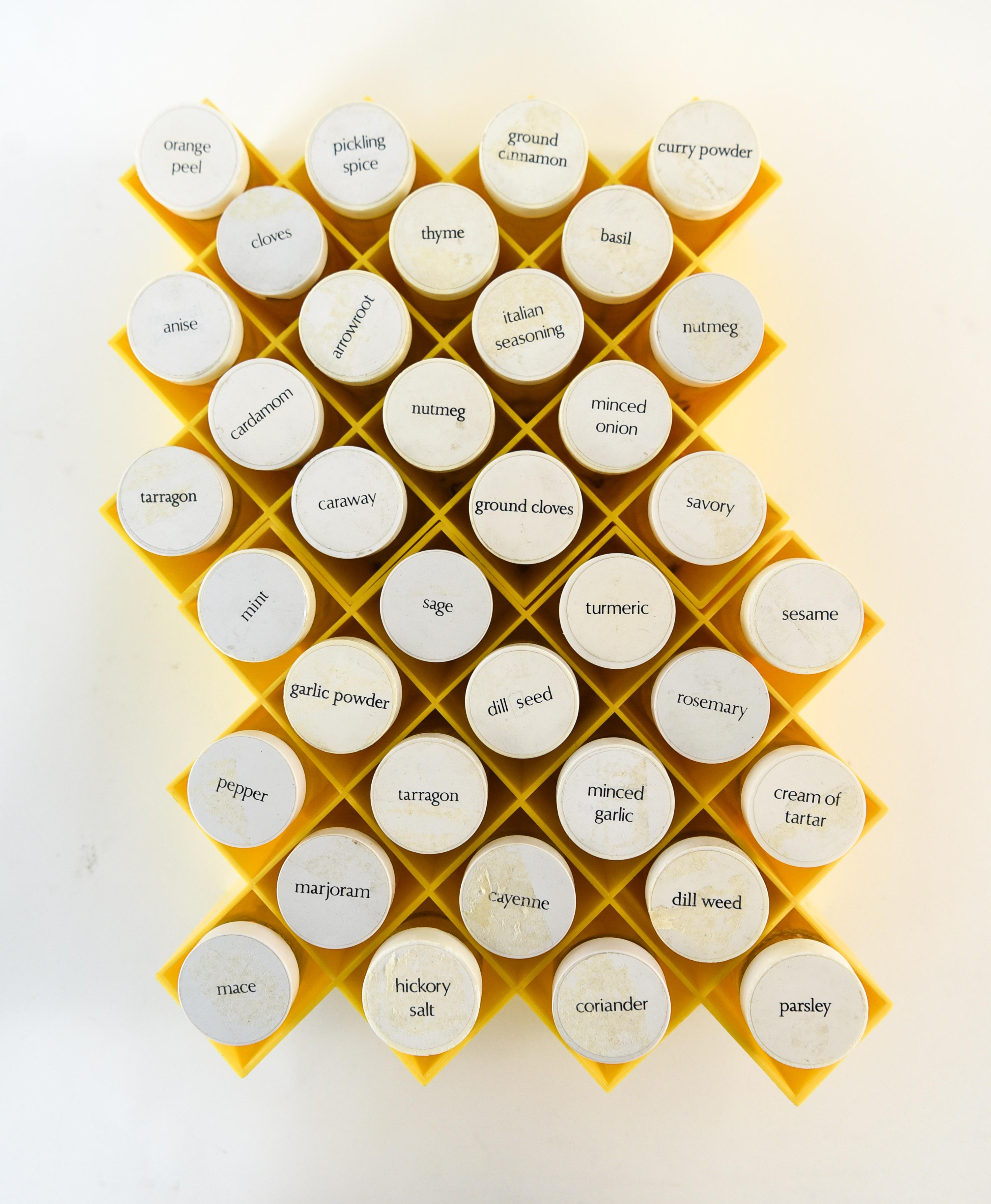 '2' Midcentury Honeycomb Wall-Mounting Acrylic Spice Racks 1