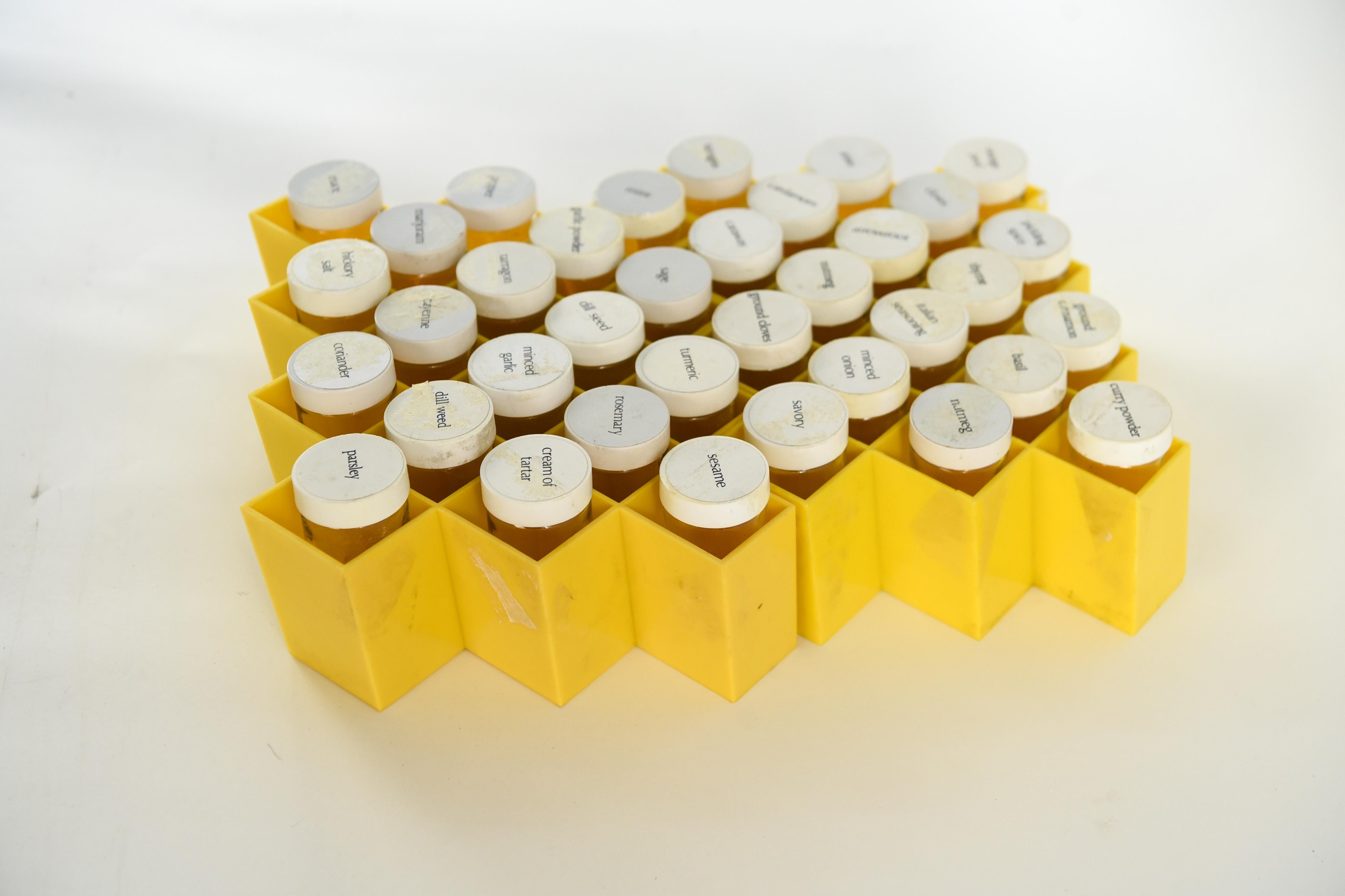 '2' Midcentury Honeycomb Wall-Mounting Acrylic Spice Racks 2