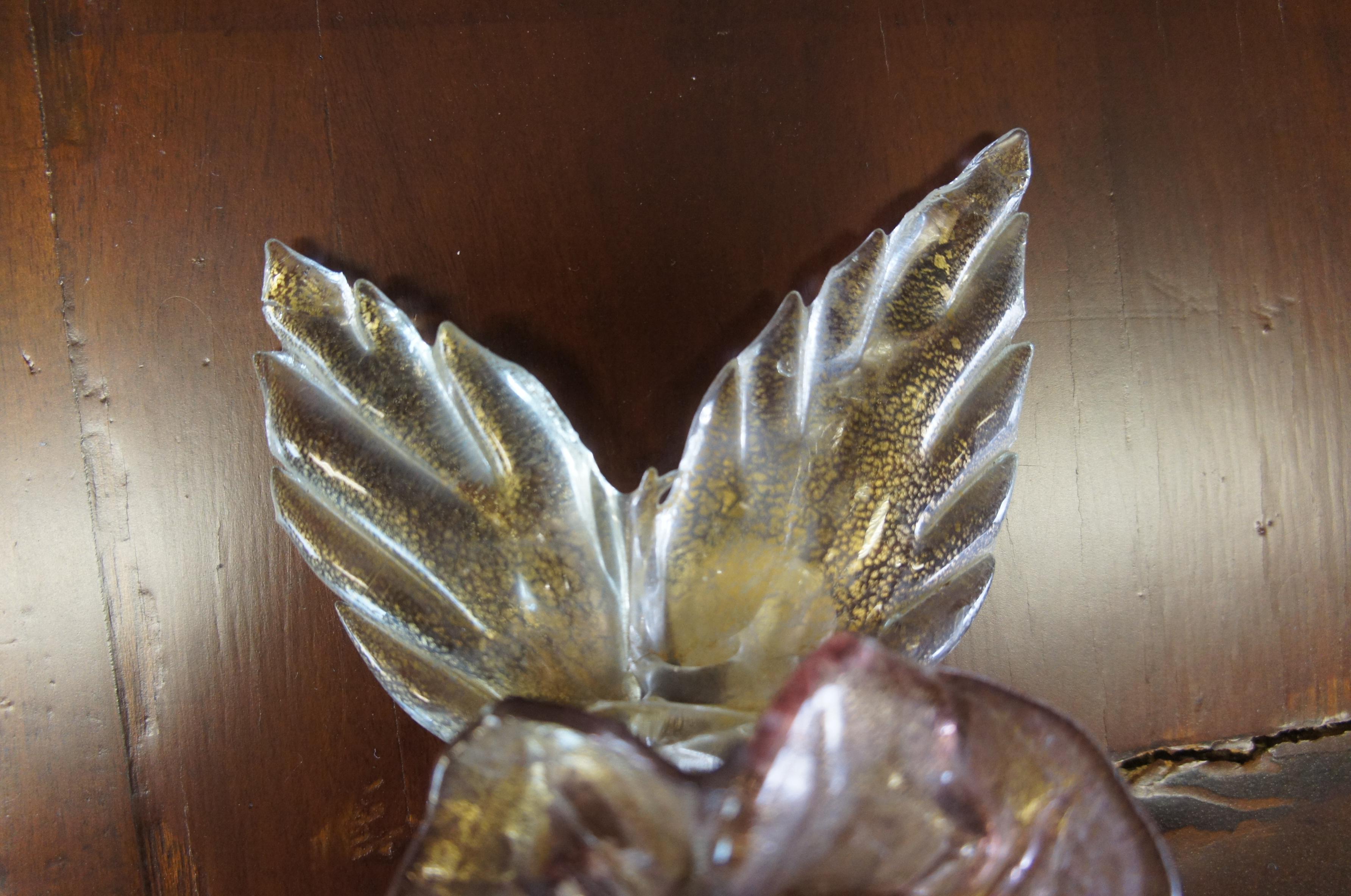 2 Mid Century Italian Murano Salviati Venezia Art Glass Bauble Candle Holders 11 6