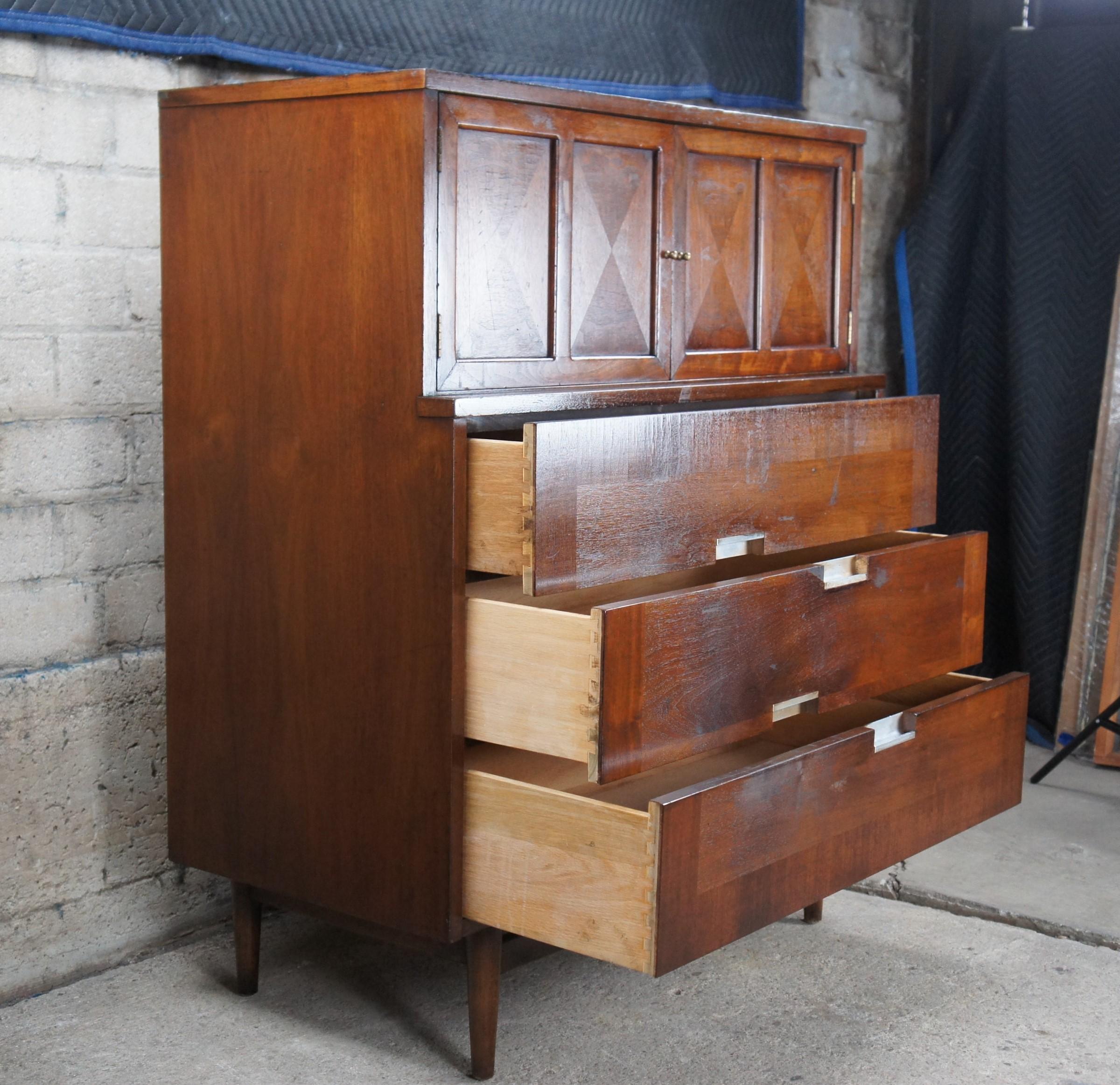 2 Mid-Century Merton Gershun American of Martinsville Accord Dressers Chests MCM 3