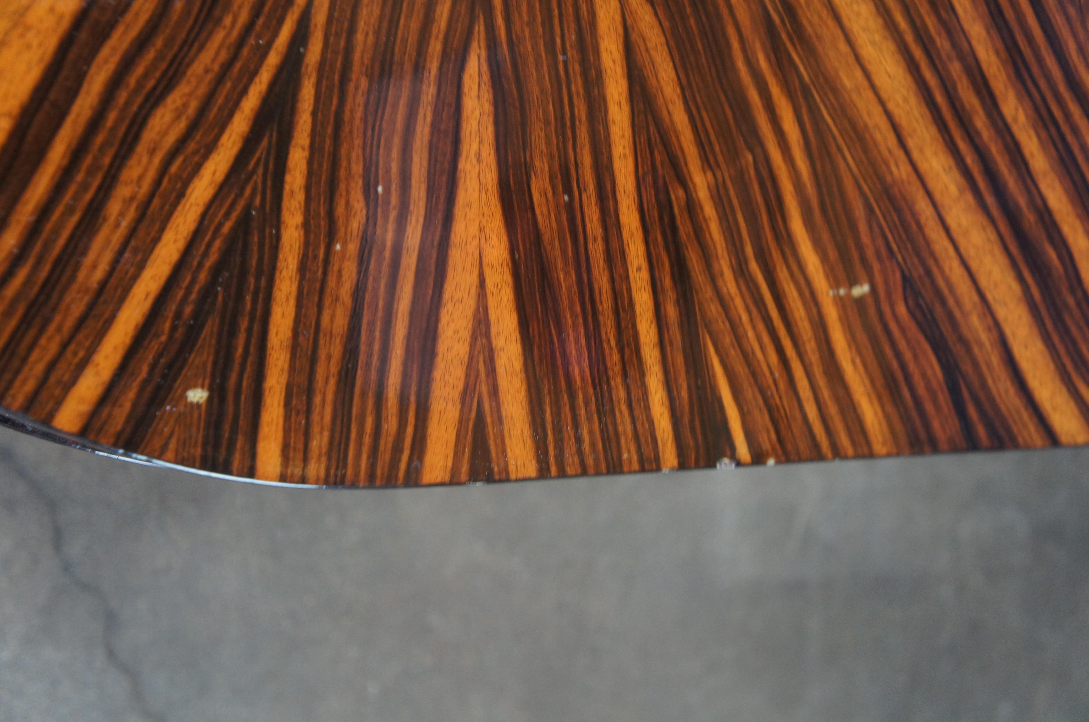 2 Mid-Century Modern Macassar Ebony Console Coffee Cocktail Tables Art Deco Pair For Sale 6