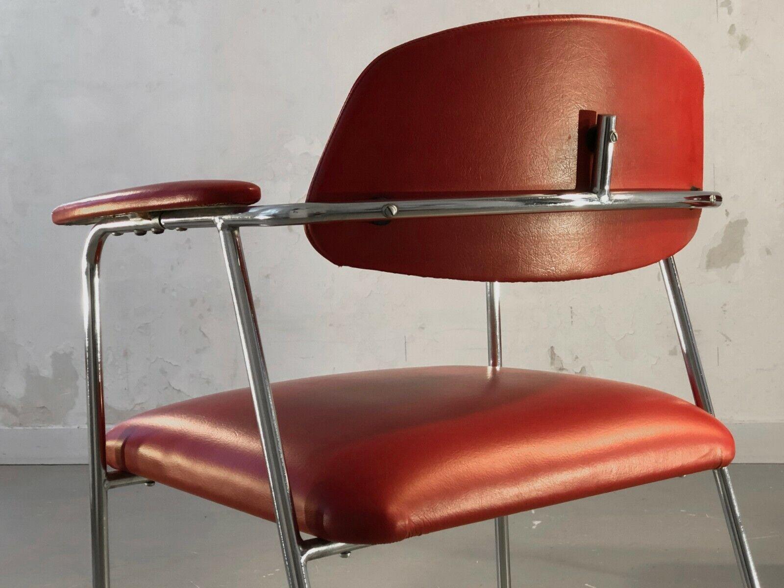 2 MID-CENTURY-MODERN MODERNIST CHAIRS by PIERRE PAULIN, STEINER, France 1950 For Sale 3