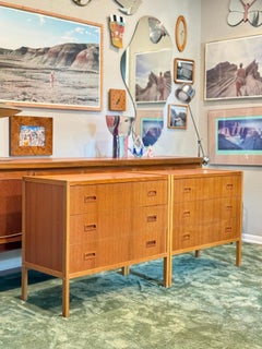 2 mid century modern oak chest of drawers by Bertril Fridhagen for Bodafors