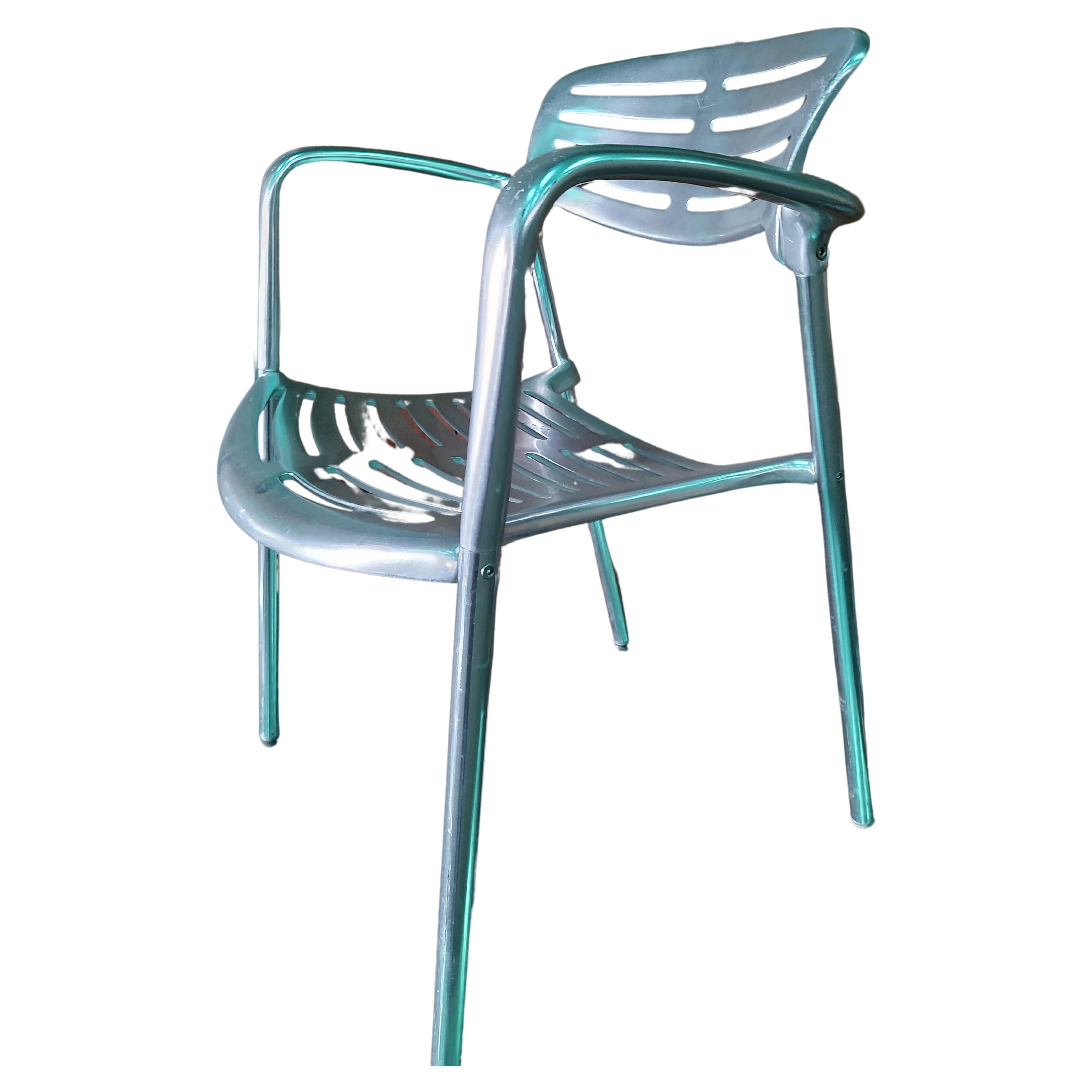 Post-Modern 2 Mid Century Modern Toledo Aluminum Armchairs by Jorge Pensi Indoor Outdoor