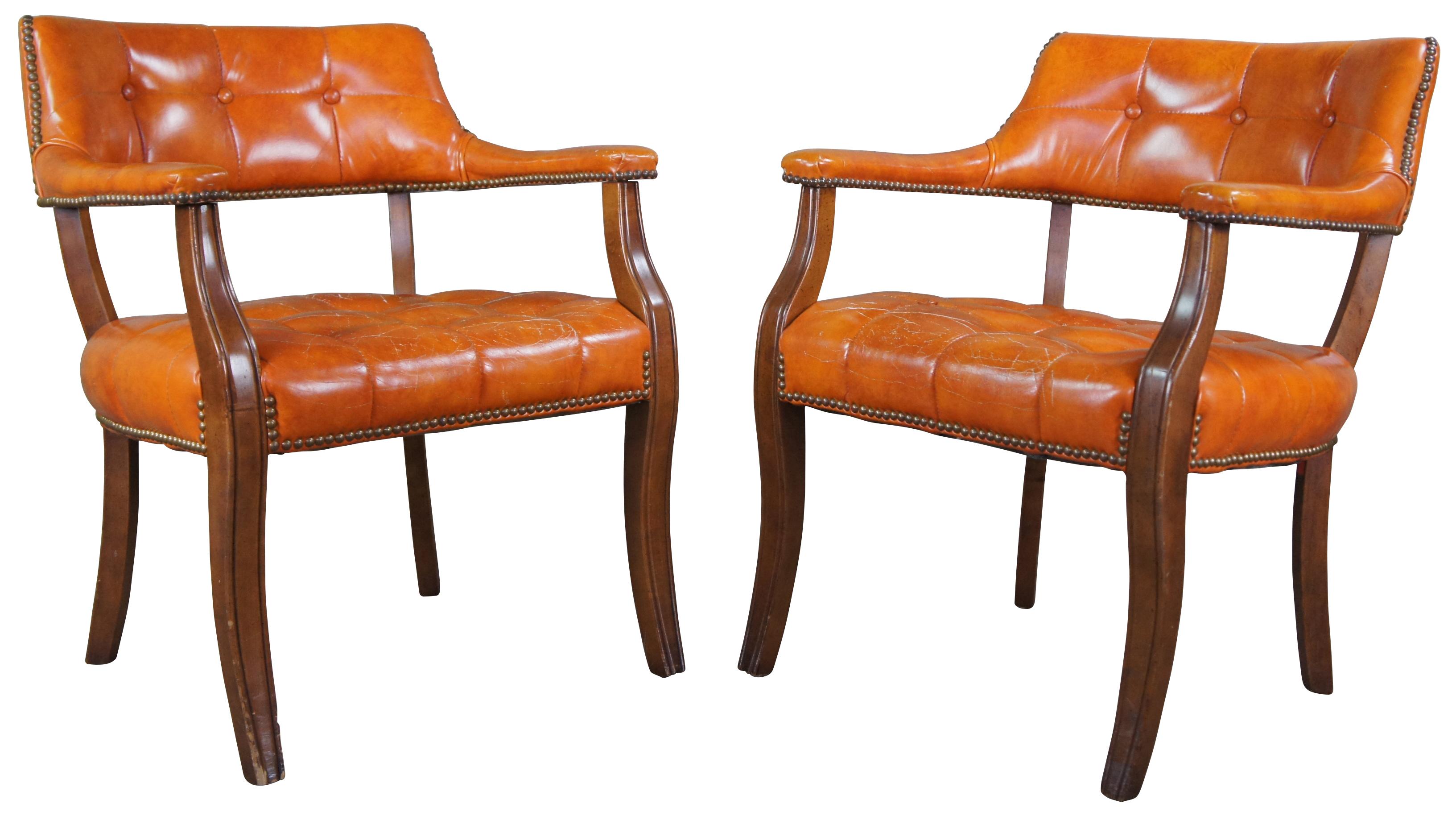 orange barrel chair