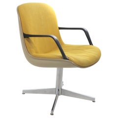 2 Mid Century Steelcase Swivel Arm Chairs after Pollock for Knoll