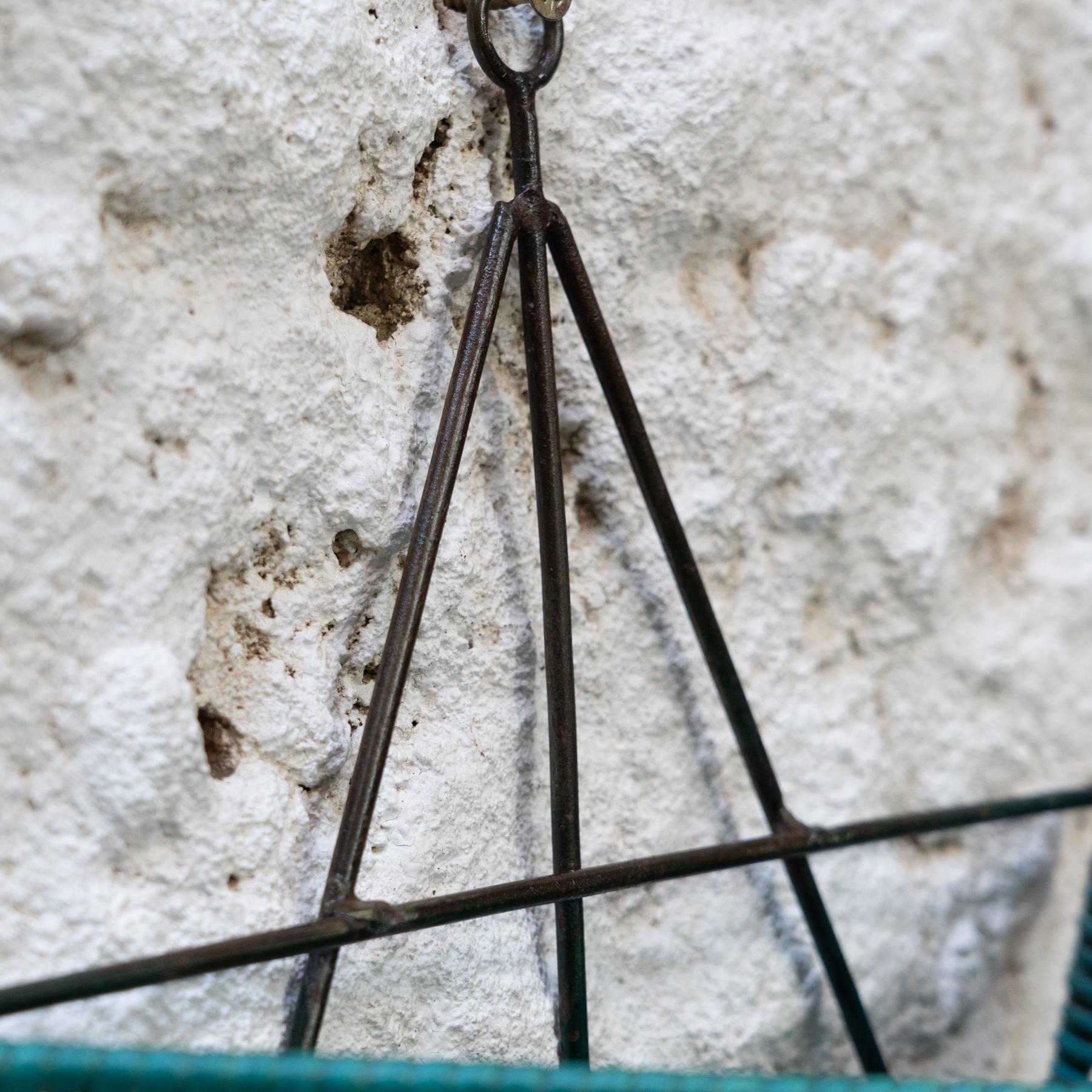2 Mid Century Wall Sconces in Iron and Rattan (1960) en vente 5