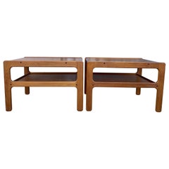 
2
 Midcentury Danish Modern Simple Teak End Side Bedside Tables Nightstands