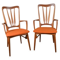 2 Midcentury Danish Modern Teak Dining Ingrid Chairs by Koefoeds Hornslet