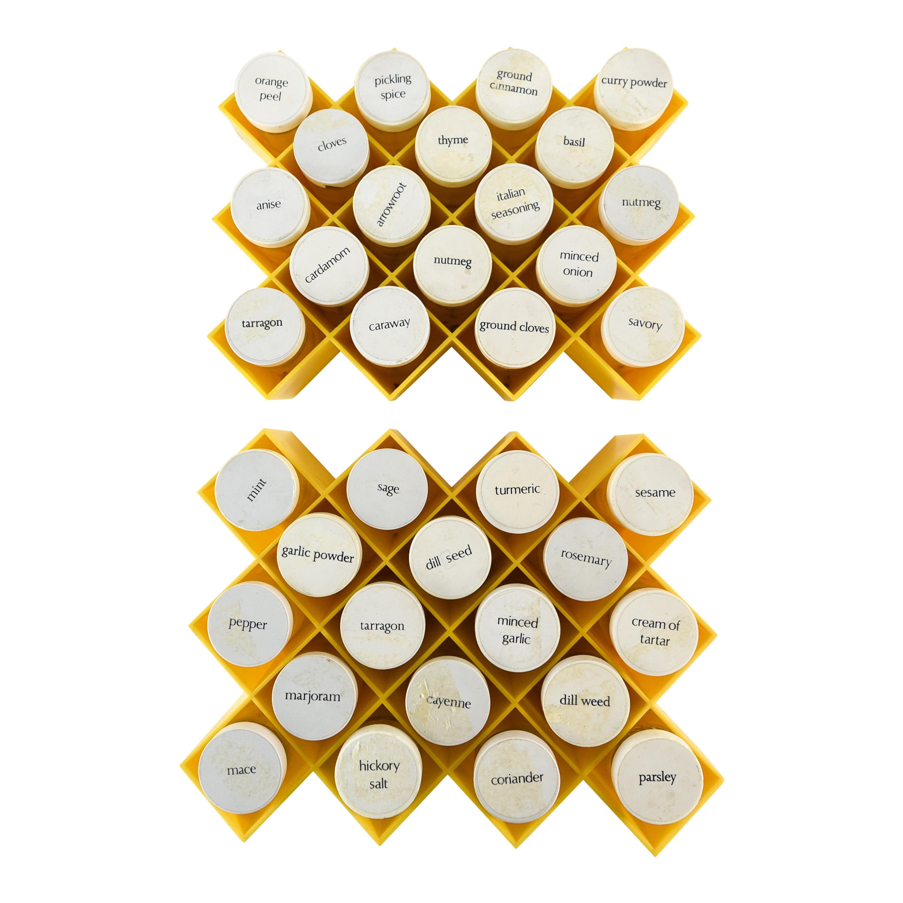 '2' Midcentury Honeycomb Wall-Mounting Acrylic Spice Racks