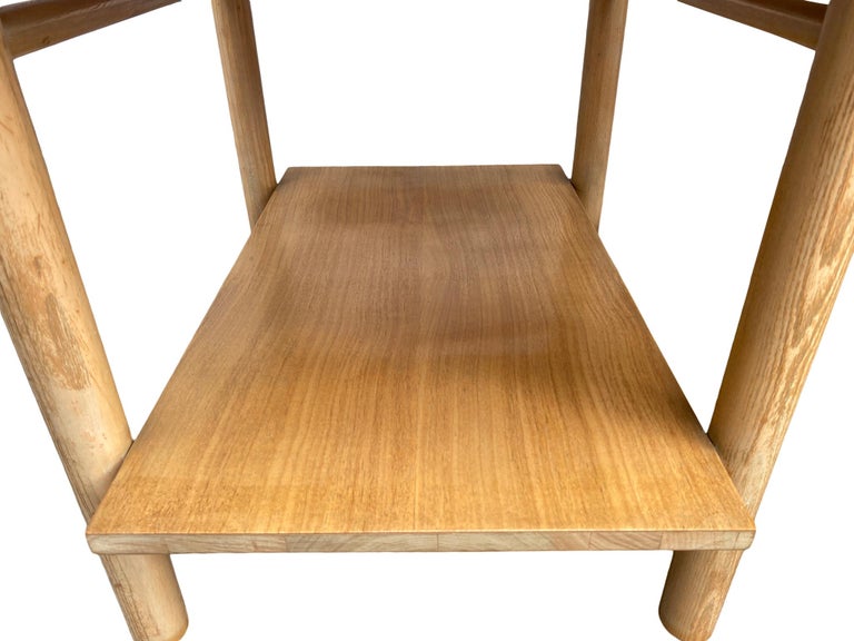 '2' Mid-Century Modern Simple White oak End Side Bedside Tables Nightstands For Sale 2