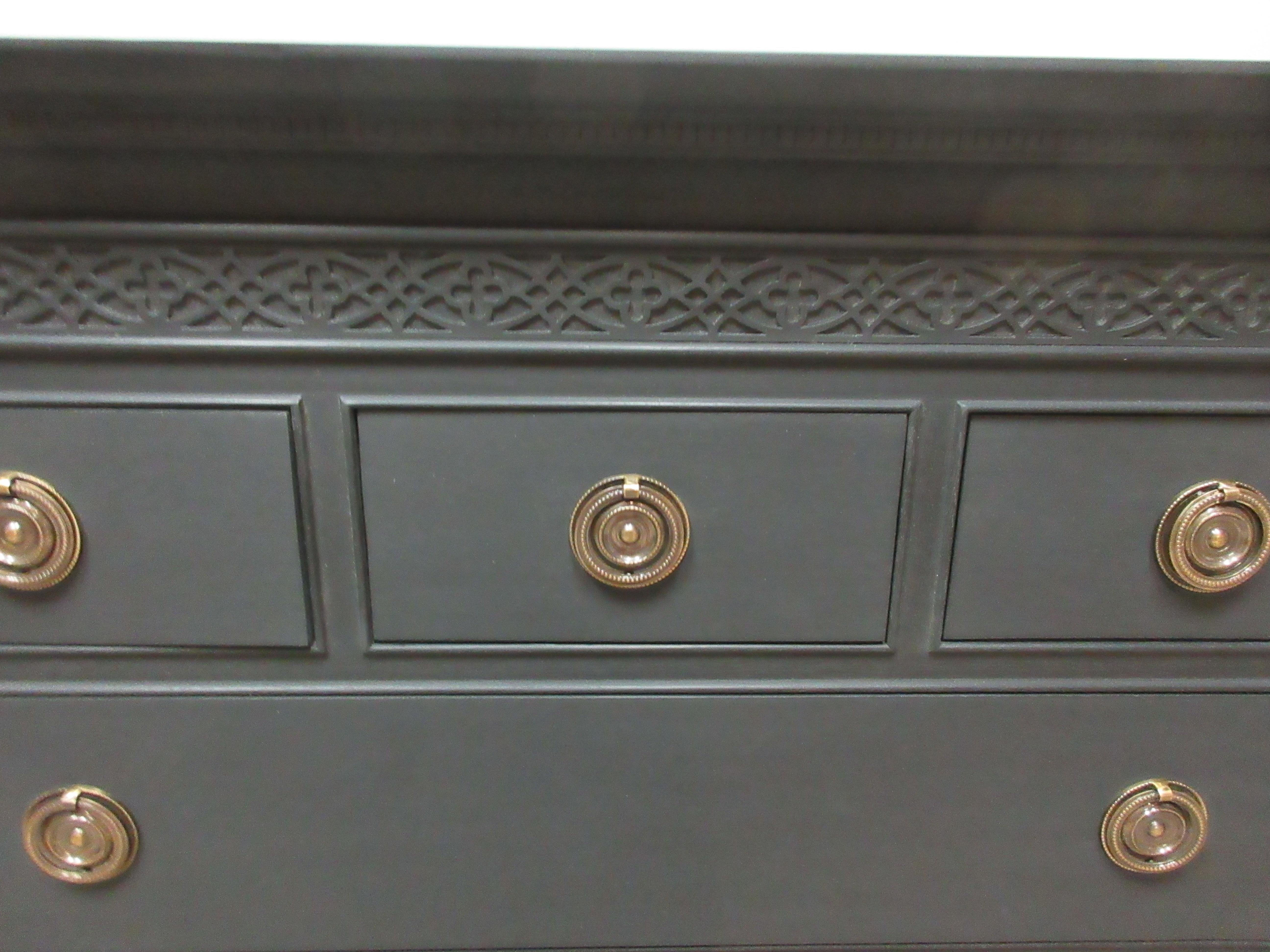 Wood 2 Midnight Black Gustavian Style Chest