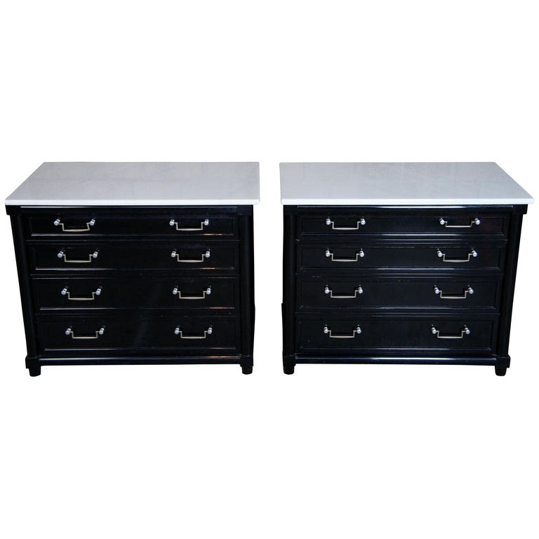 2 Modern Black Marble Top Bedside Chests 4 Drawer Commode Nightstands Dressers at 1stDibs | black dresser marble top, black dresser with marble top, black dresser with white marble top 2 Modern Black Marble Top Bedside Chests 4 Drawer Commode Nightstands Dressers at 1stDibs | black dresser marble top, black dresser with marble top, black dresser with white marble top