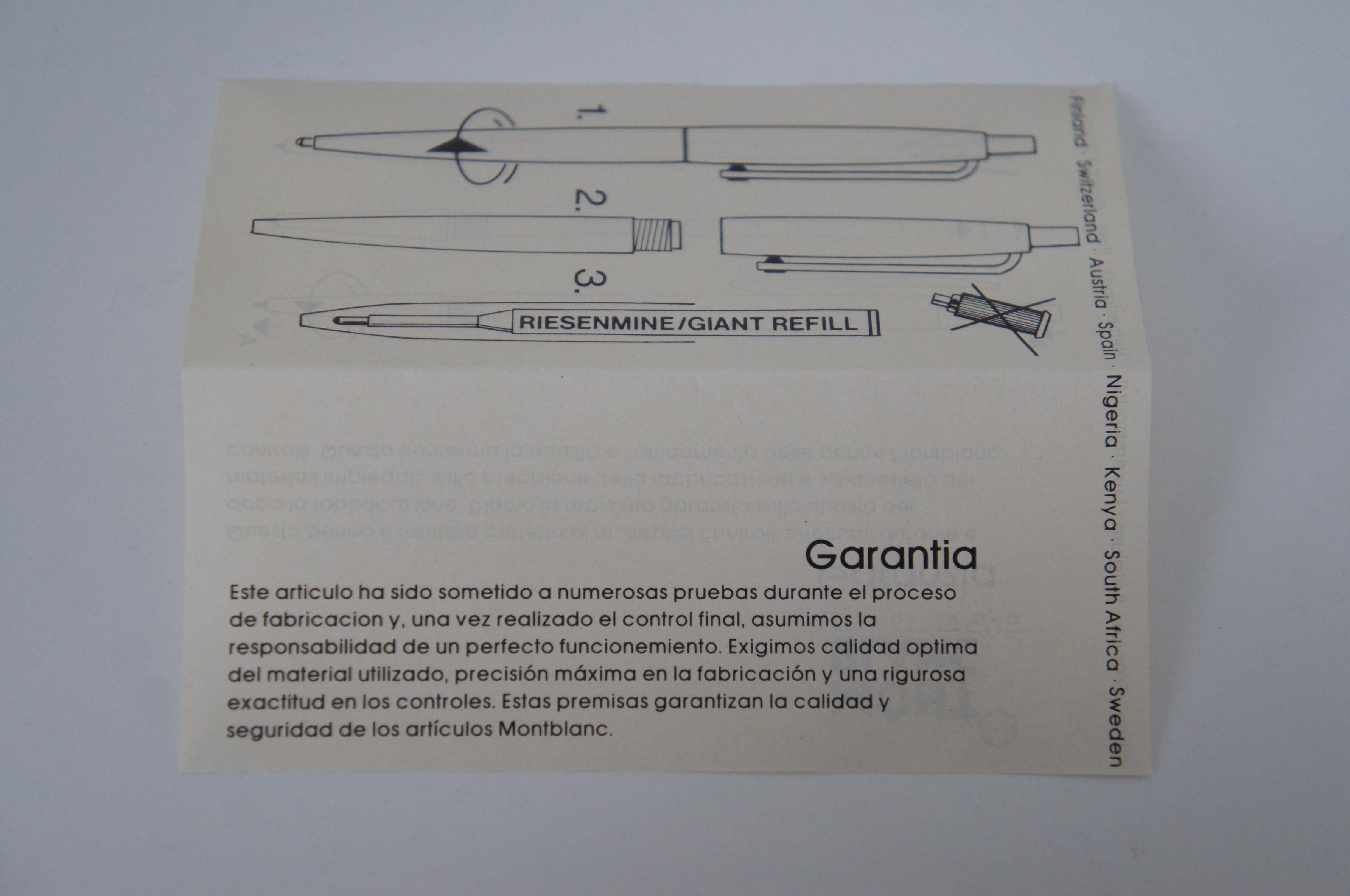 2 Montblanc LeGrand Meisterstuck Ballpoint Pen & Mechanical Pencil Leather Case 3