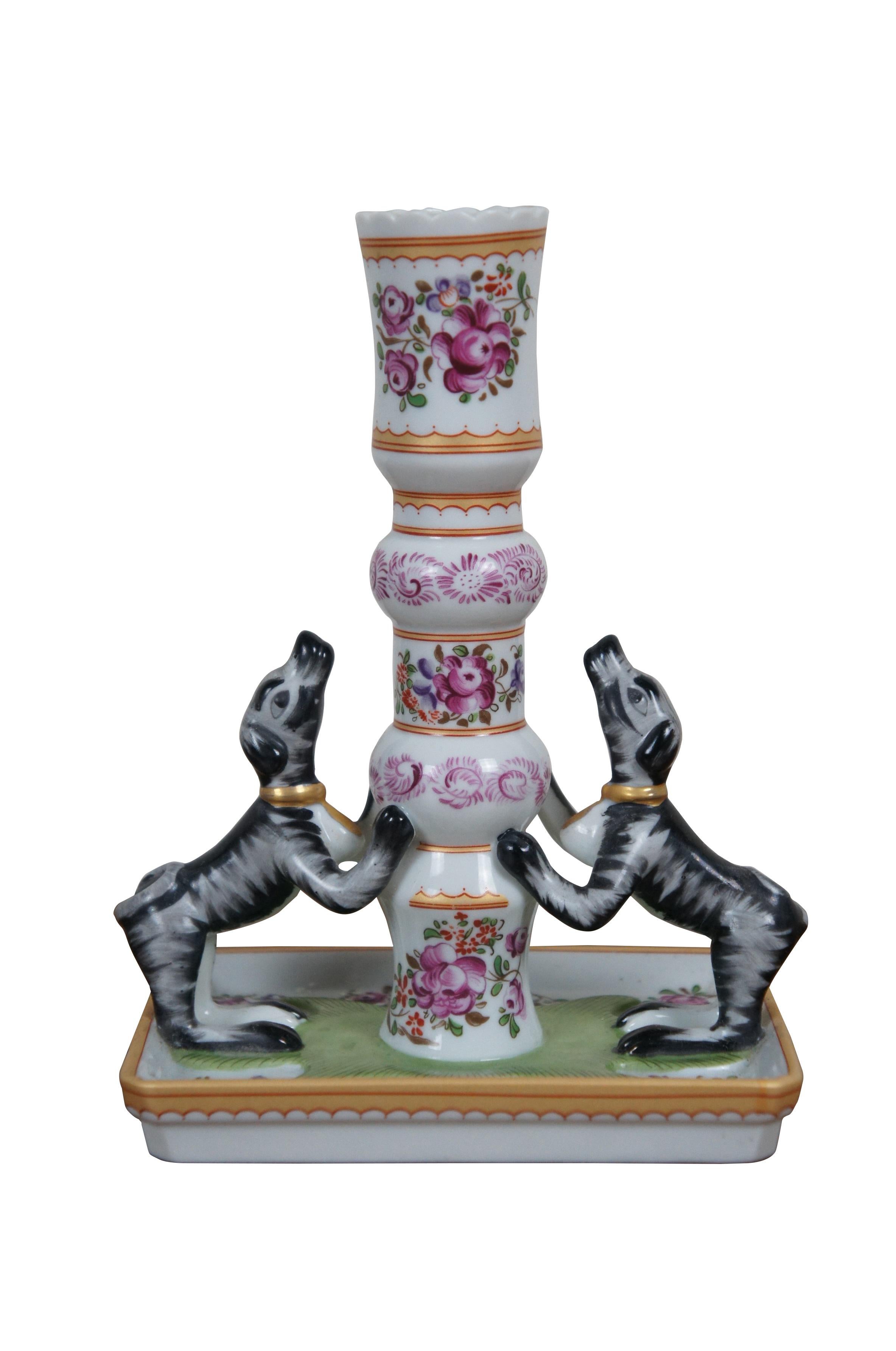 Chinoiserie 2 Mottahedeh Stately Homes Sir Humphrey Wakefield Famille Rose Candlesticks 7