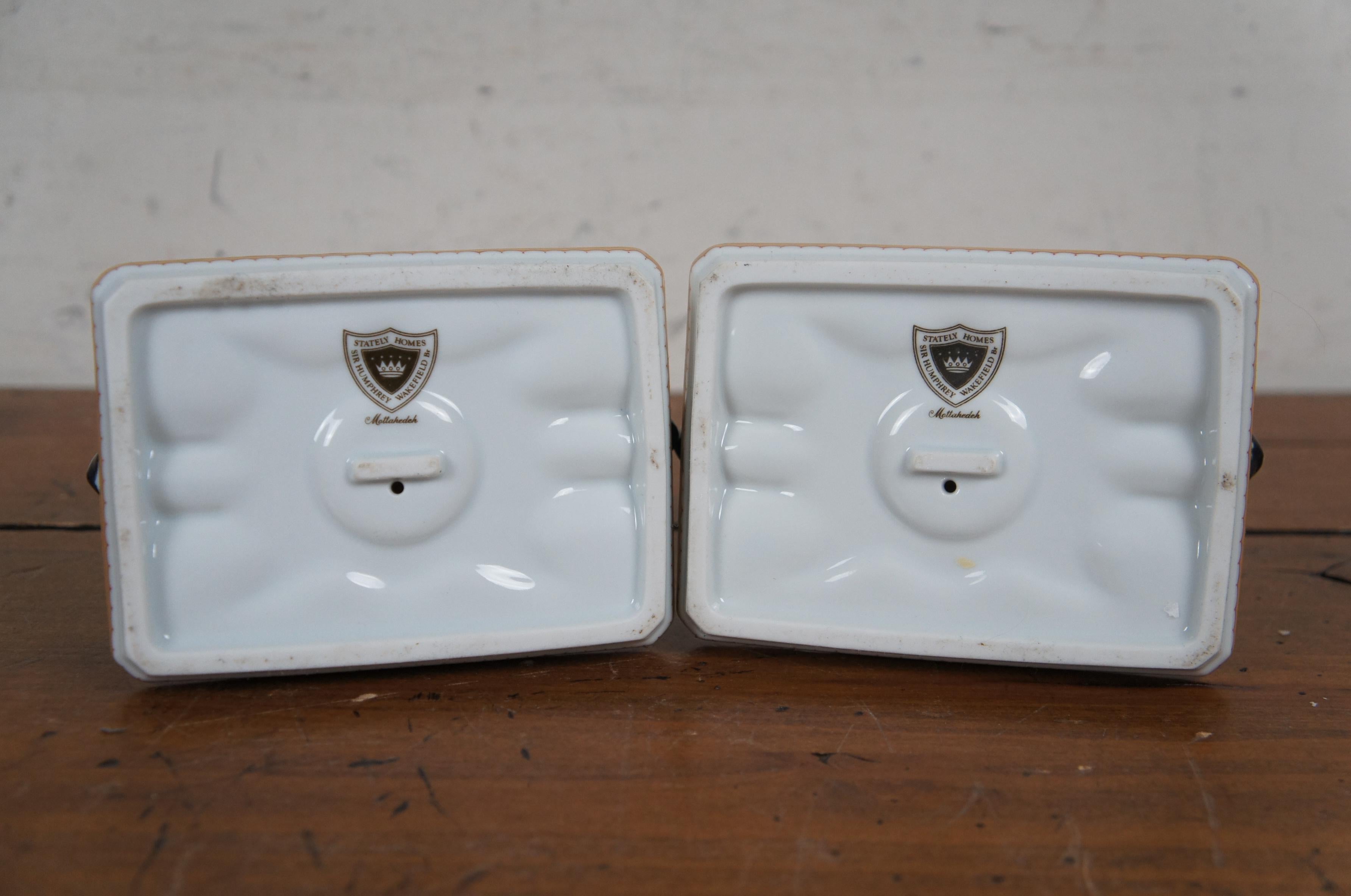 Porcelain 2 Mottahedeh Stately Homes Sir Humphrey Wakefield Famille Rose Candlesticks 7