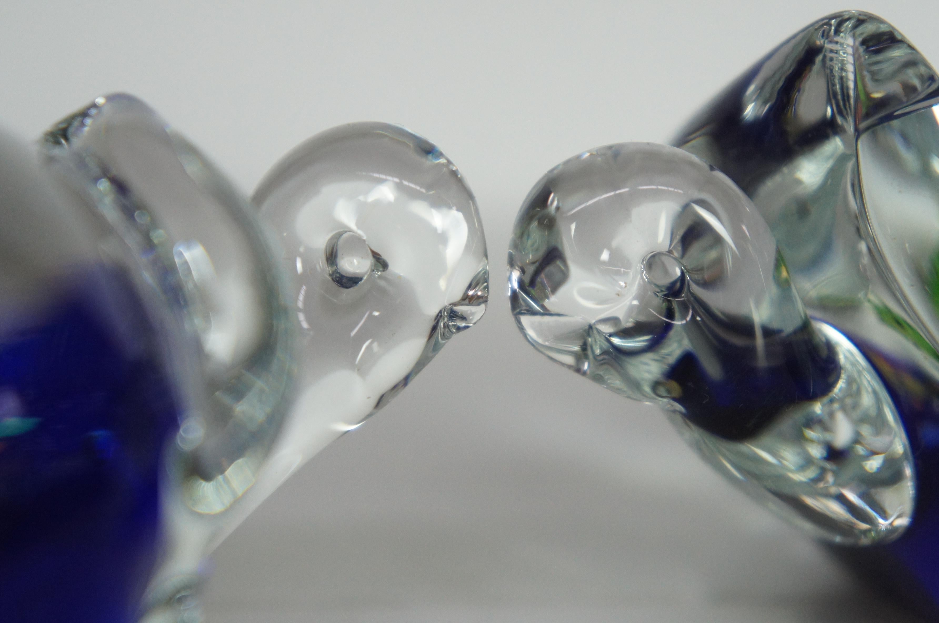 2 Briefbeschwerer aus italienischem Murano-Kunstglas mit Seeschildkröten-Aquariumfiguren, Paar im Angebot 5