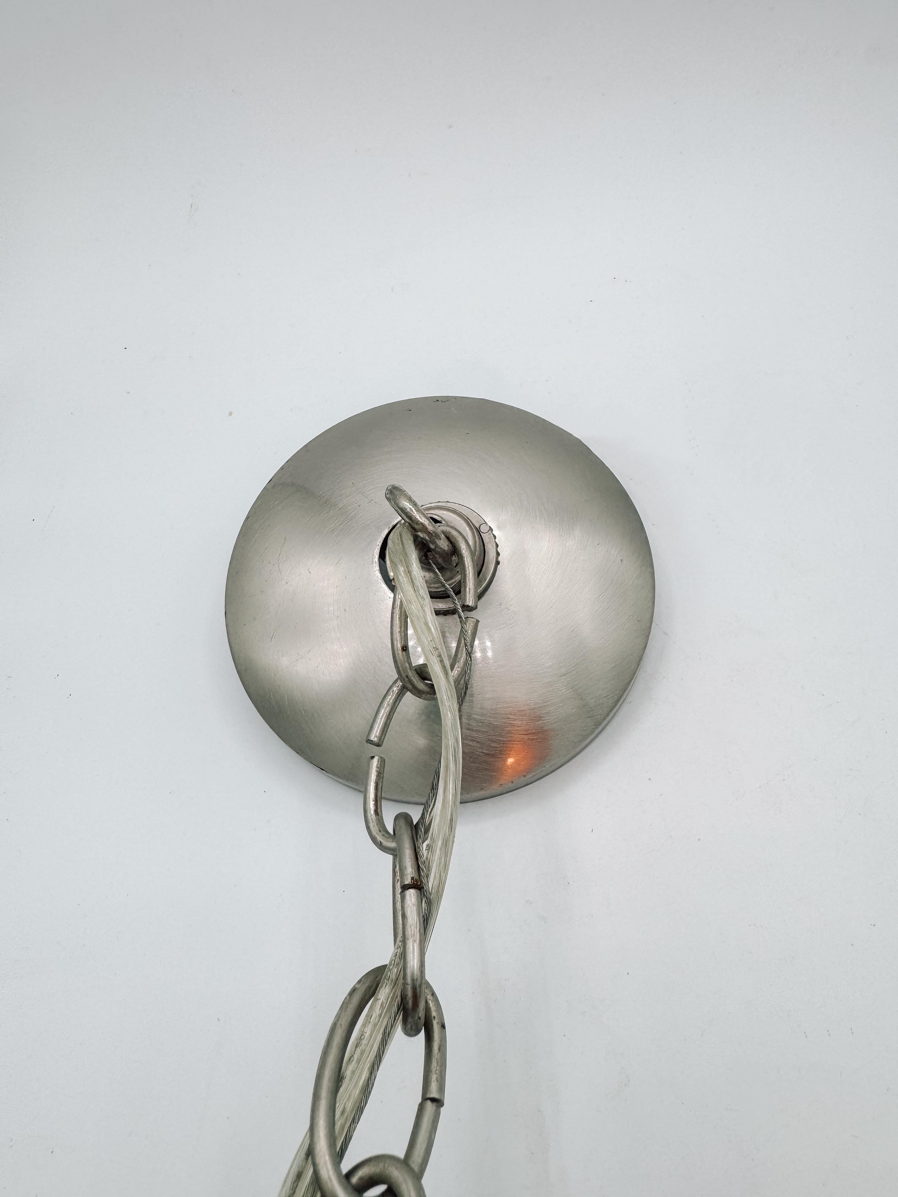 2 Murano Scavo Glass Double Gourd Pendant Fixture by Vetri Soffiati, Italy For Sale 2