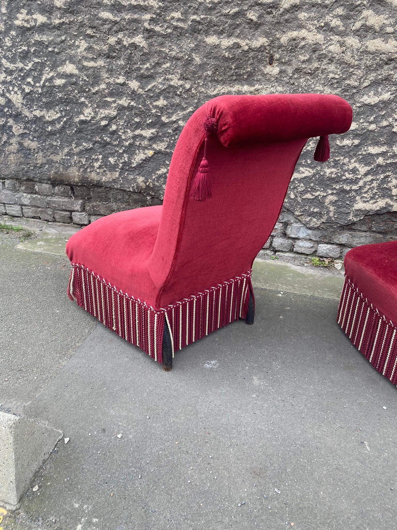 2 Napoleon III Low Chairs, France, 1850s For Sale 1