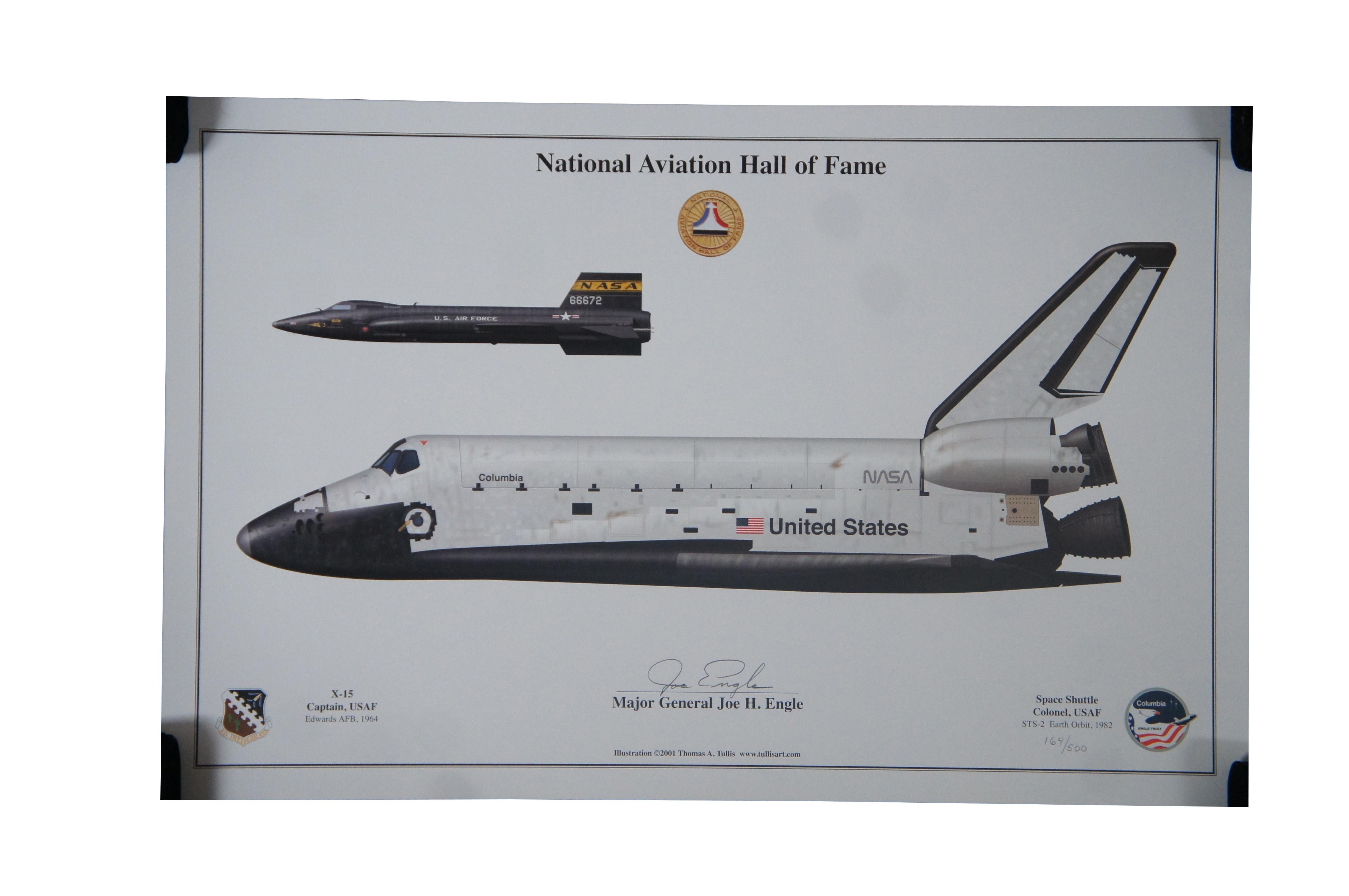 2 National Aviation Hall of Fame Airplane Prints FW 731 Space Shuttle  In Good Condition For Sale In Dayton, OH
