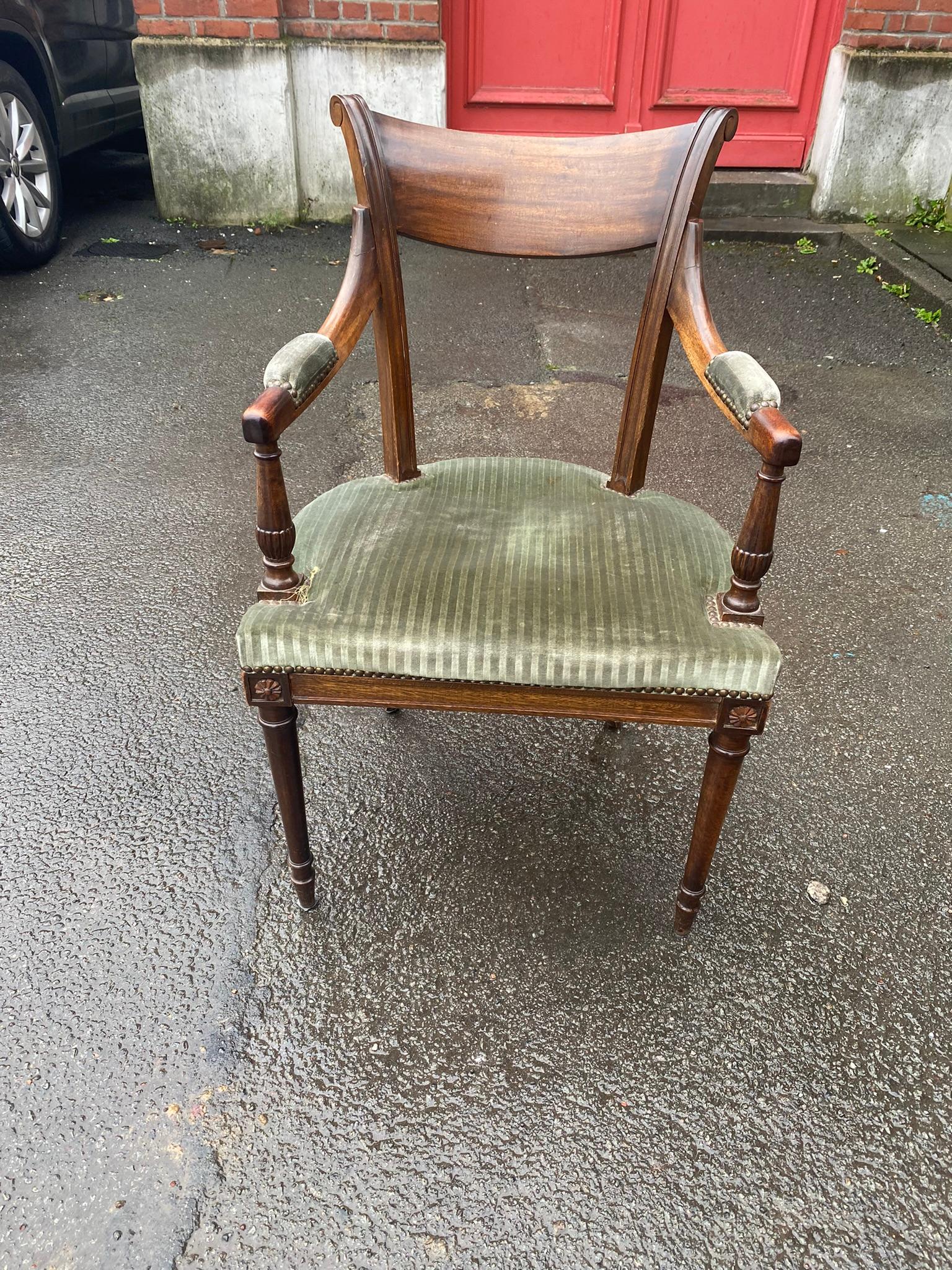 2 Neo Classic Armchairs, circa 1950 For Sale 5