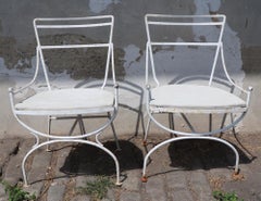 2 Neoclassic Form Garden Chairs